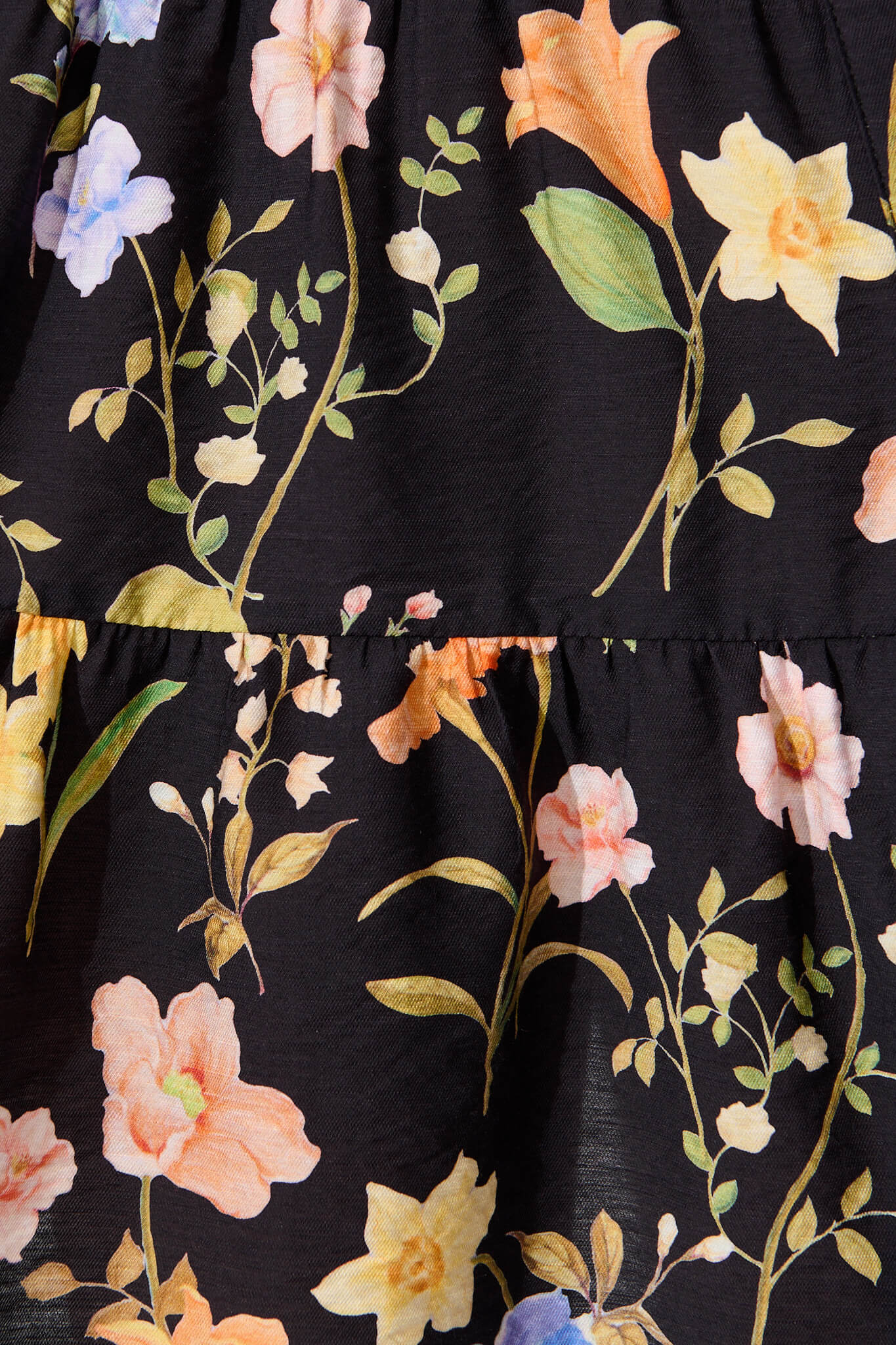 Adara Dress in Black with Multi Floral - Image 6