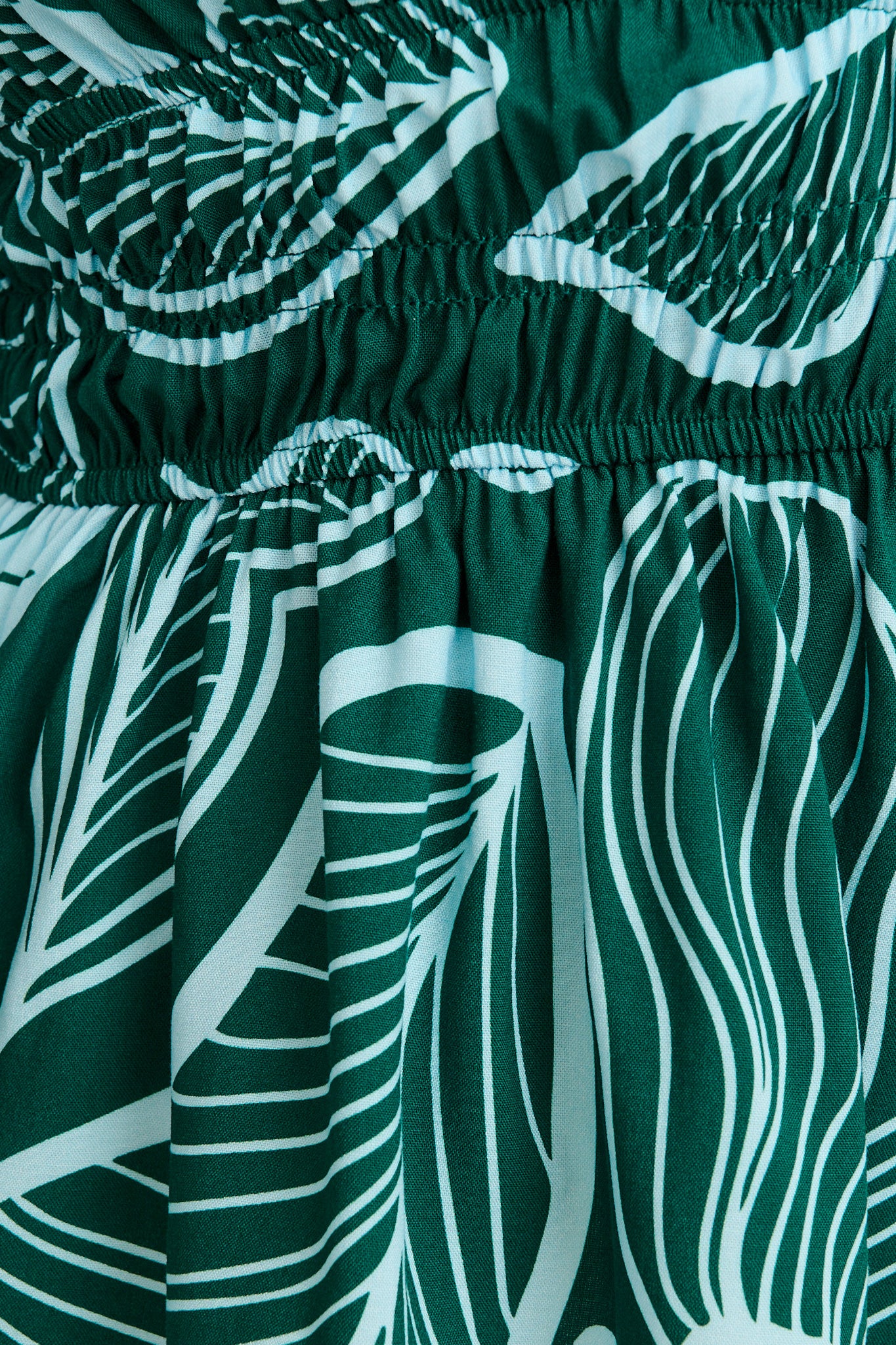 Aleda Top in Green Leaf Print - Image 6