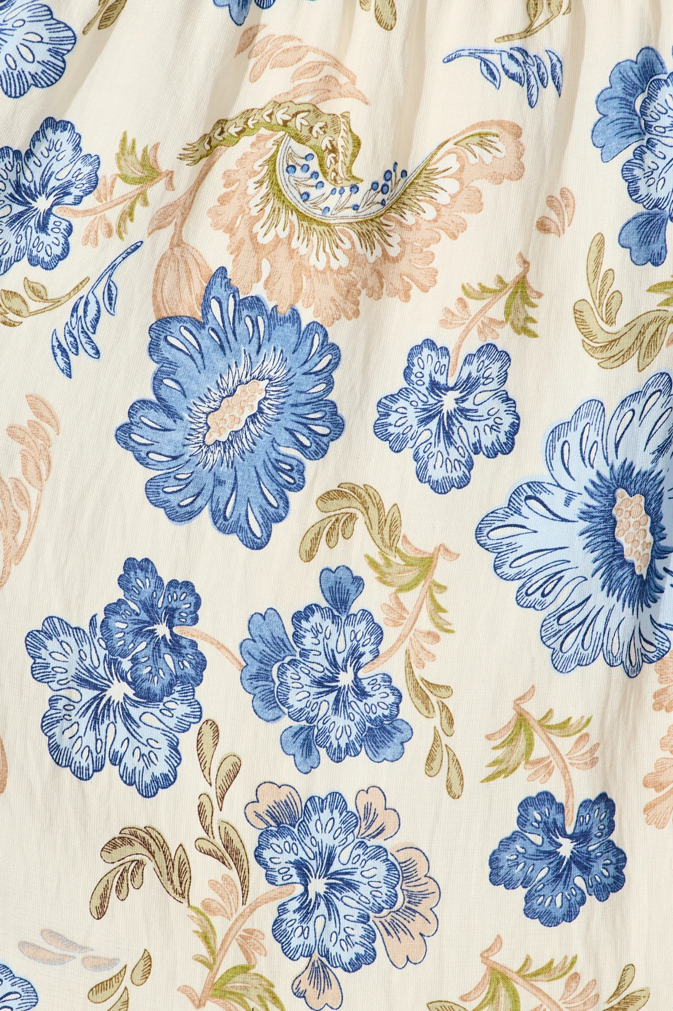 Alessa Maxi Dress in White with Blue Floral - Image 6