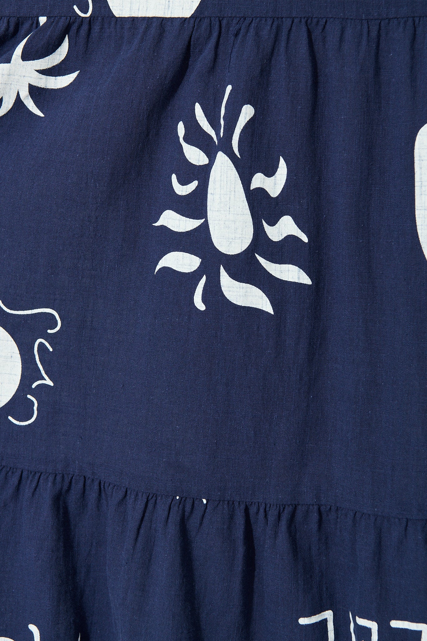 Alexea Midi Sundress in Navy with White Print Cotton - Image 6