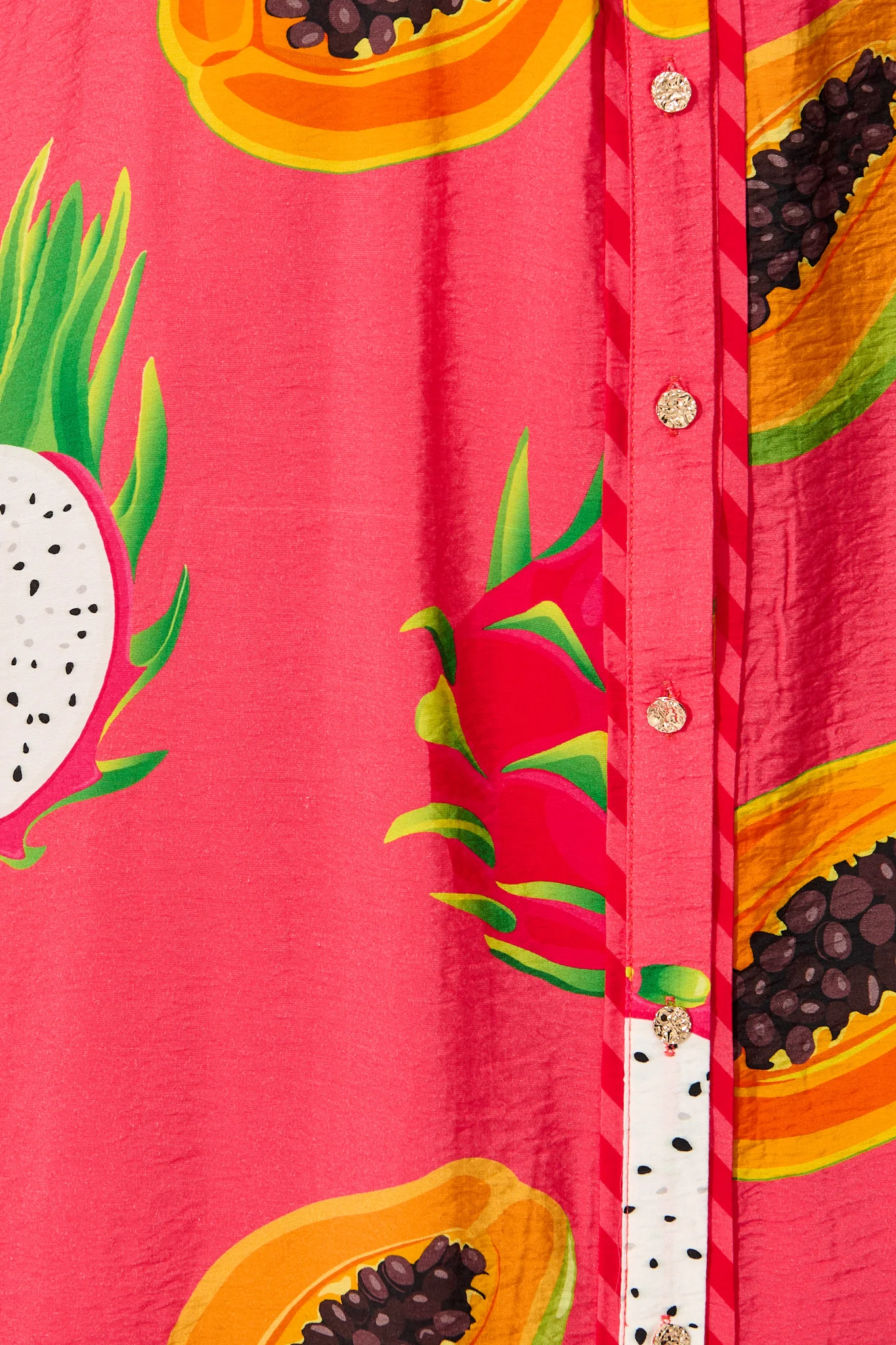 Alina Maxi Shirt Dress in Red Multi Print - Image 6