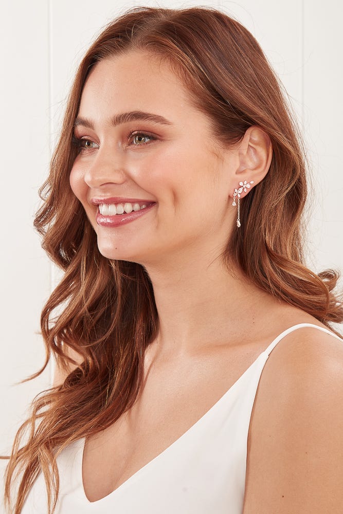 Ally Earrings In Rose Gold - Image 6