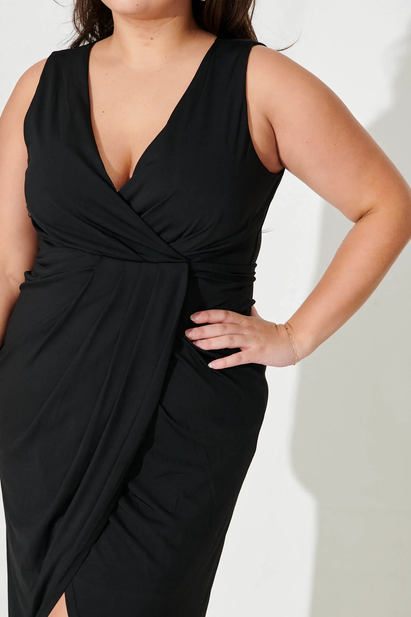 Amanda Midi Dress In Black - Image 10