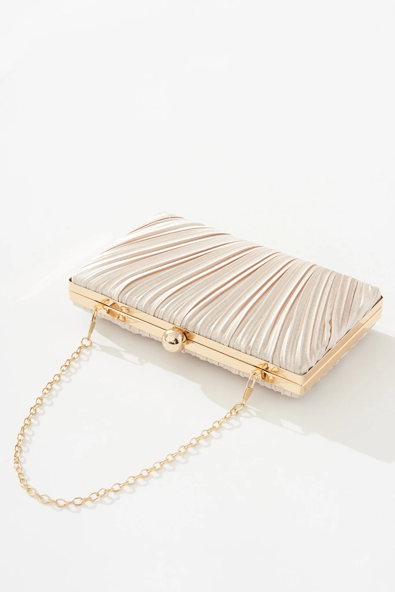 Amina Clutch Bag In Gold - Image 7