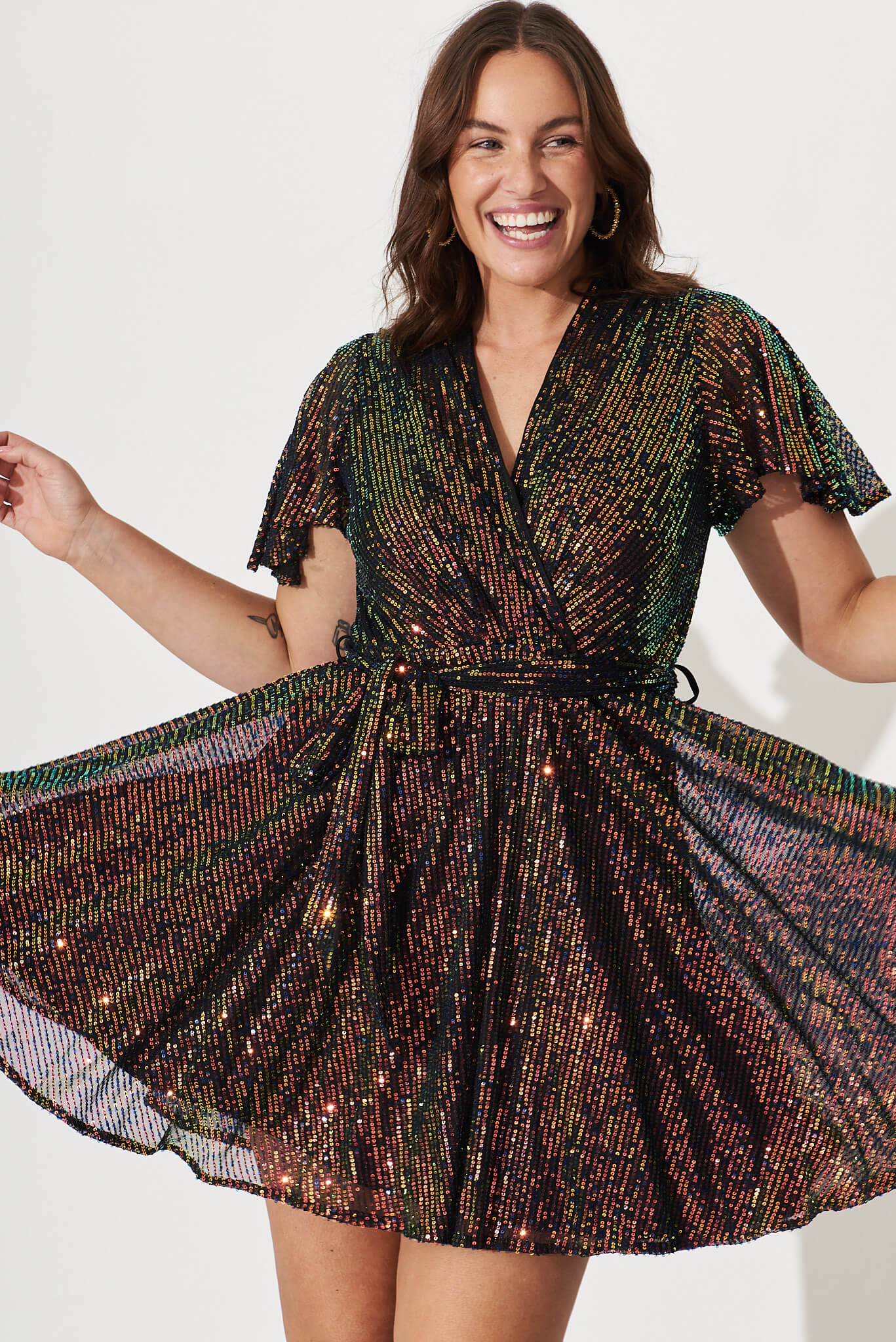 Amoretto Dress In Multi Sequin - Image 8