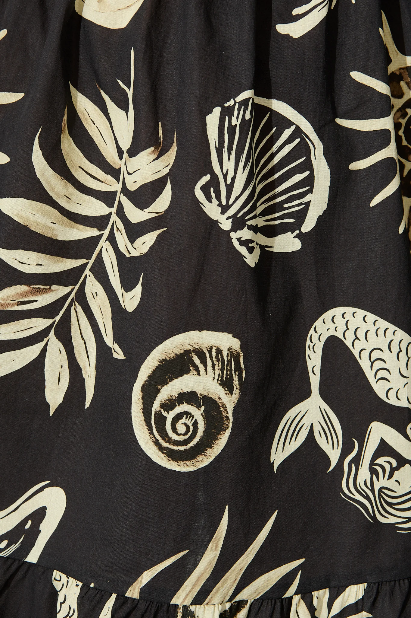 Andretta Dress in Black and White Sea Shell Cotton - Image 6