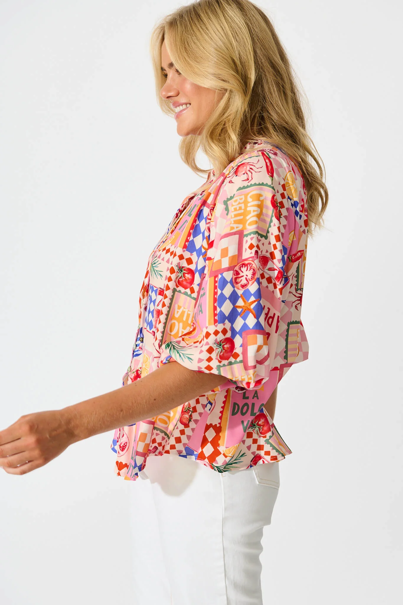Annelie Top In Multi Conversational Print - Image 2