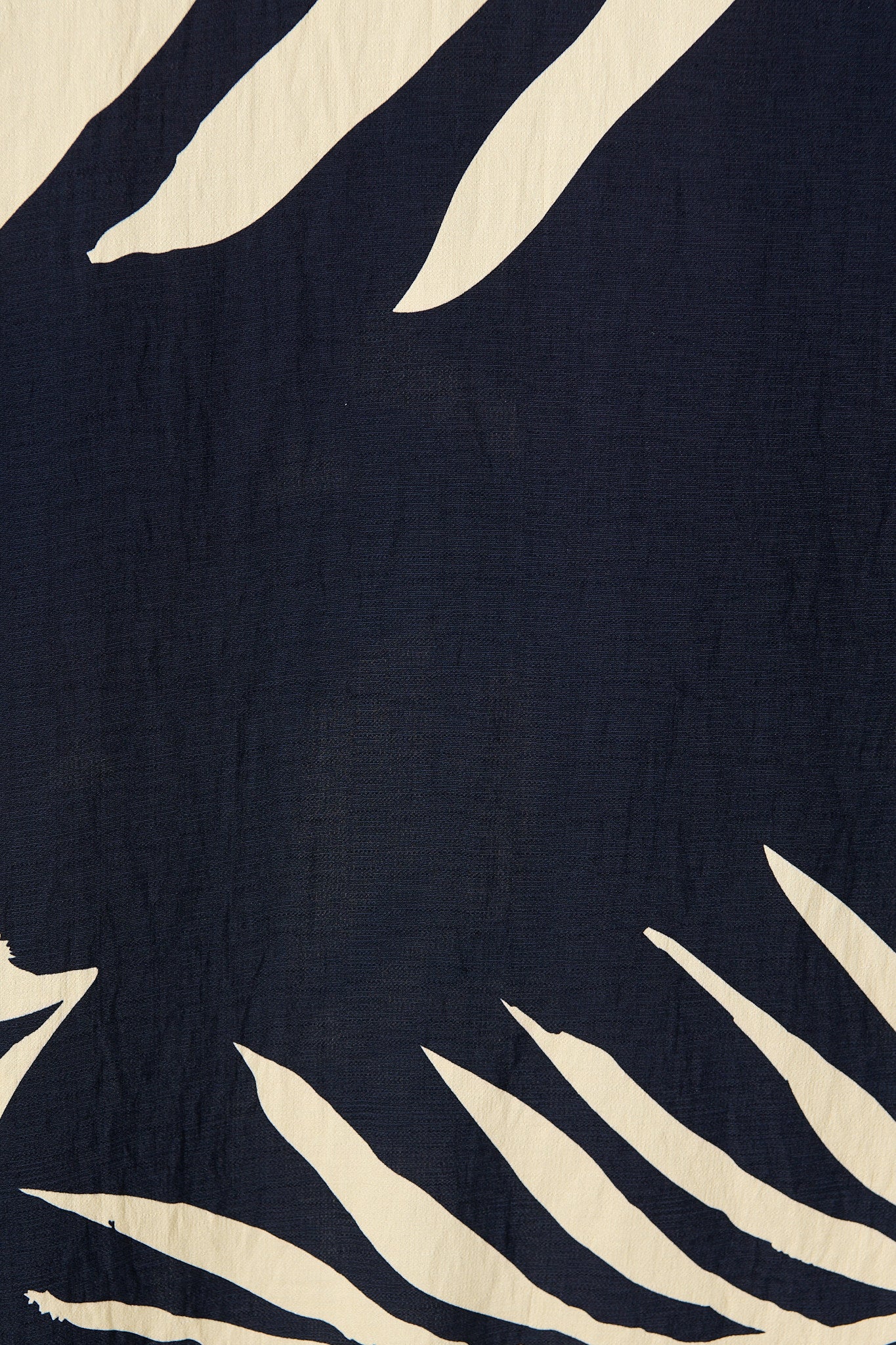 Aria Midi Skirt in Navy and Cream Leaf Print - Image 7