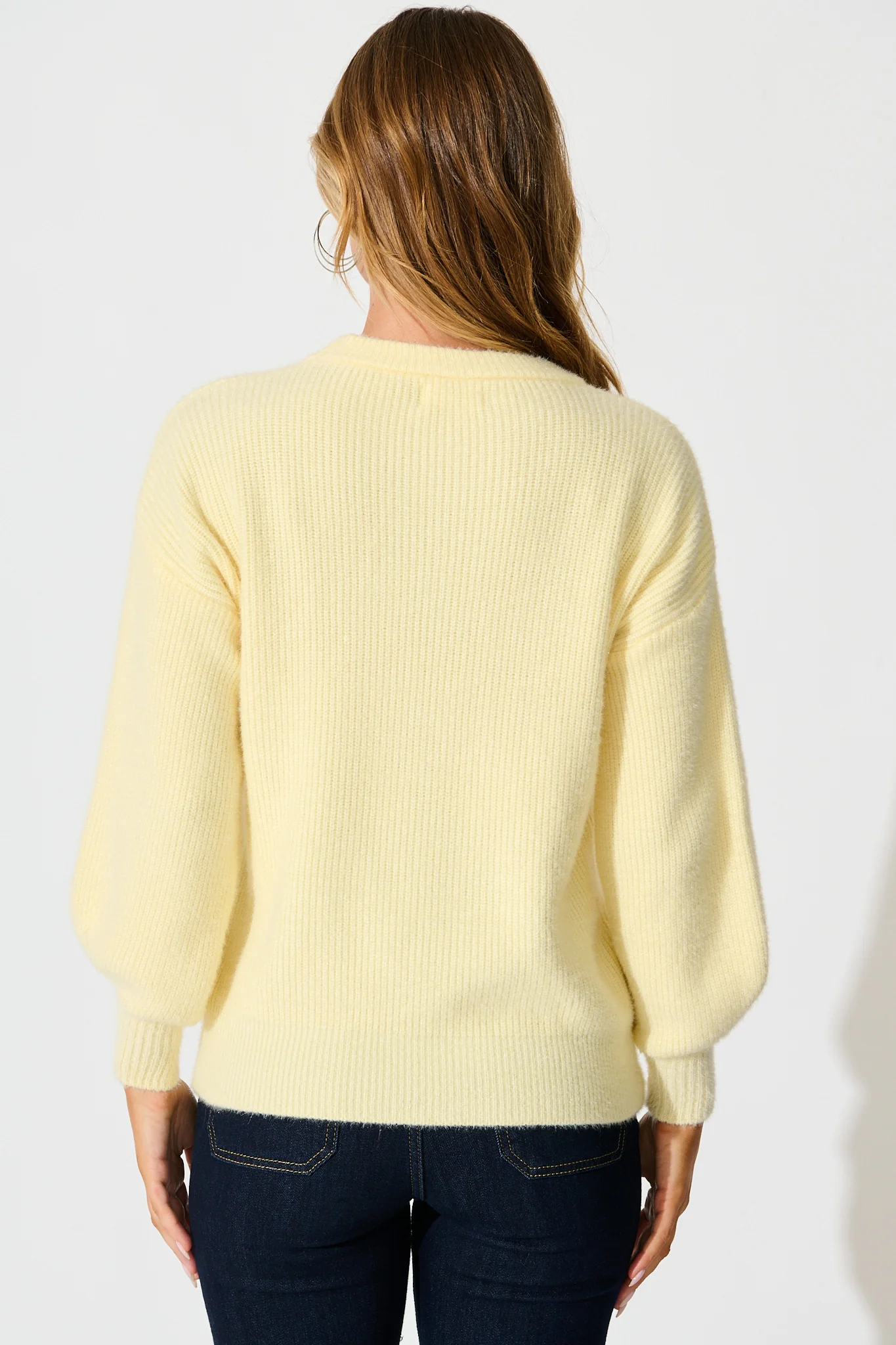 Arla Knit In Lemon Wool Blend - Image 3