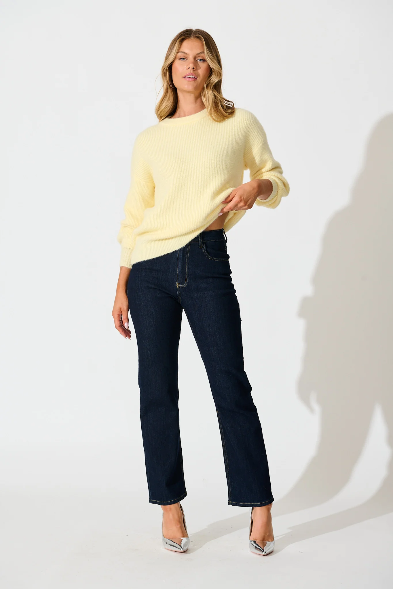 Arla Knit In Lemon Wool Blend - Image 4