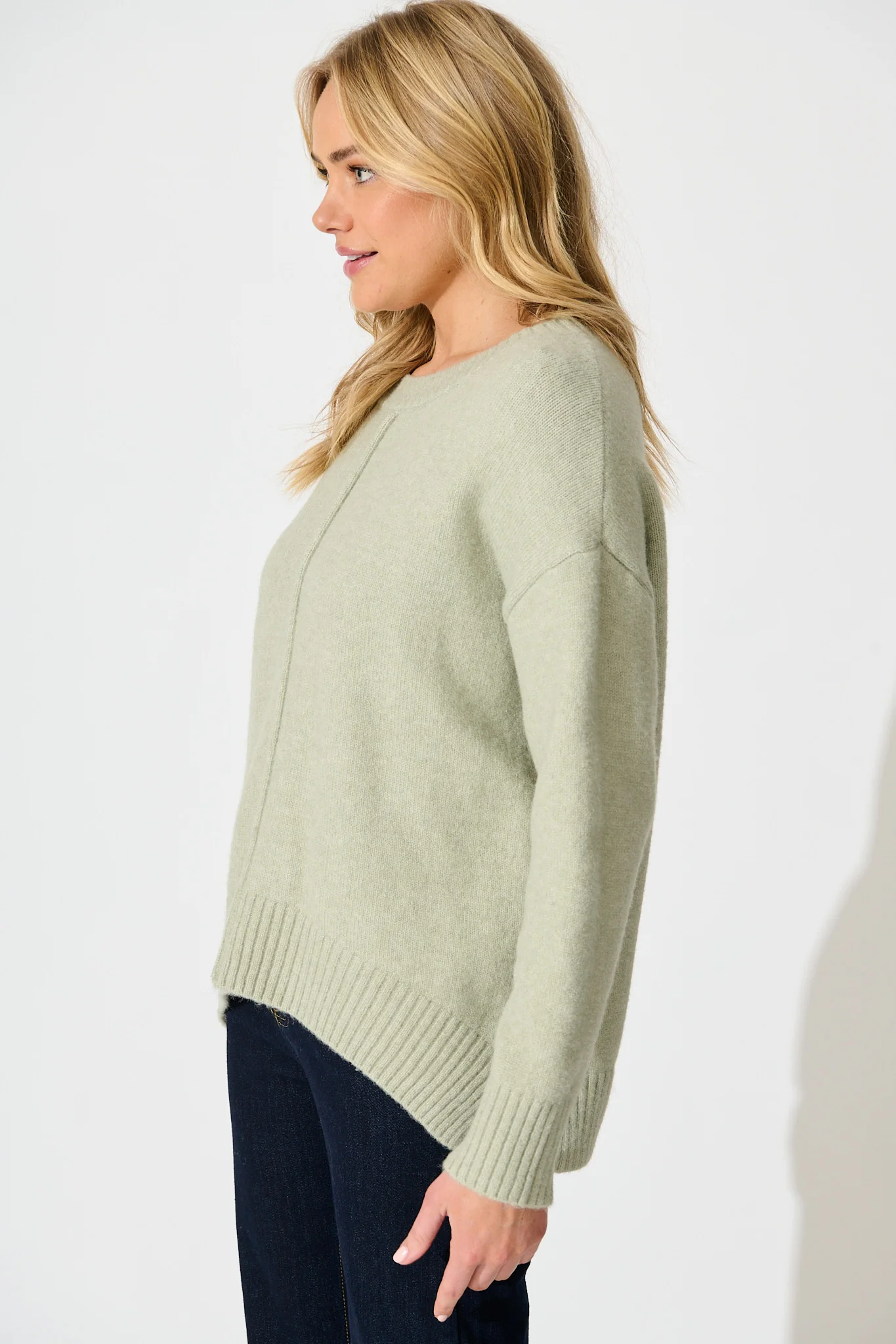 Ashton Knit in Sage Wool Blend - Image 2