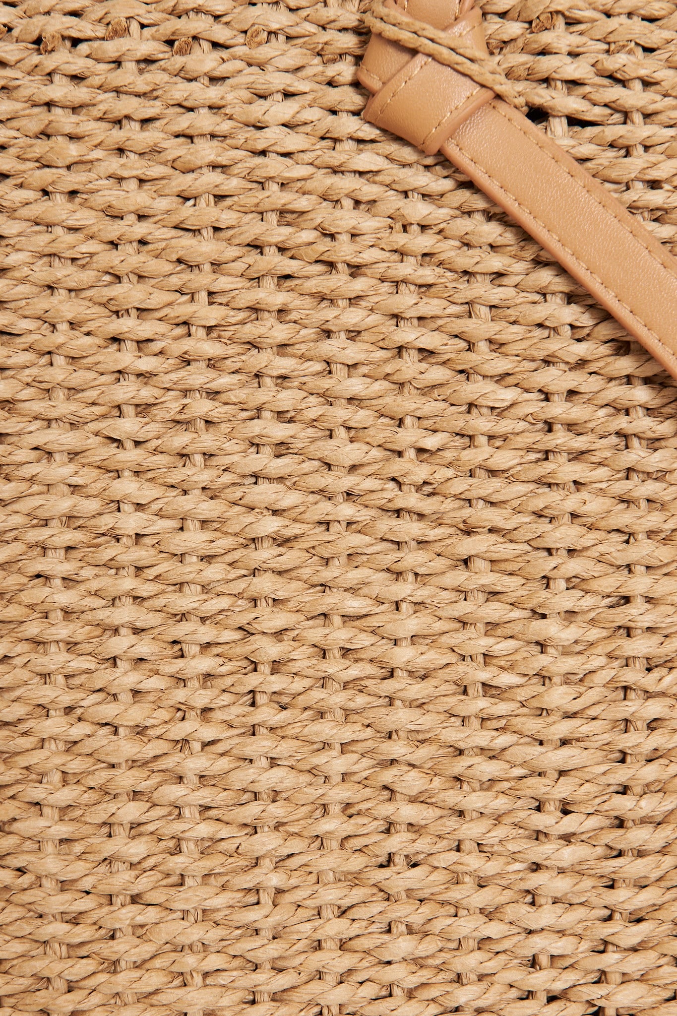 Loeffler Straw Bag In Tan - Image 2