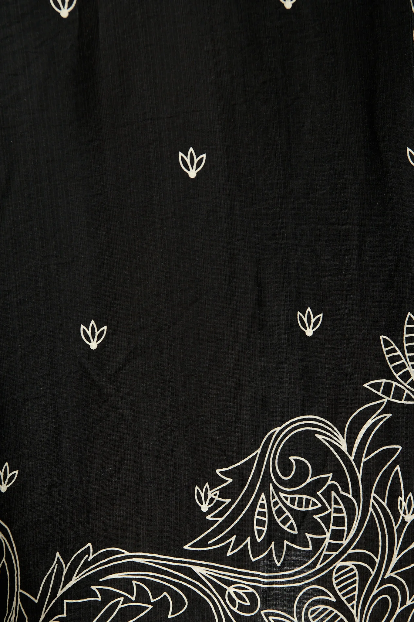 Aurelina Maxi Shirt Dress In Black Print Linen Blend - Image 6