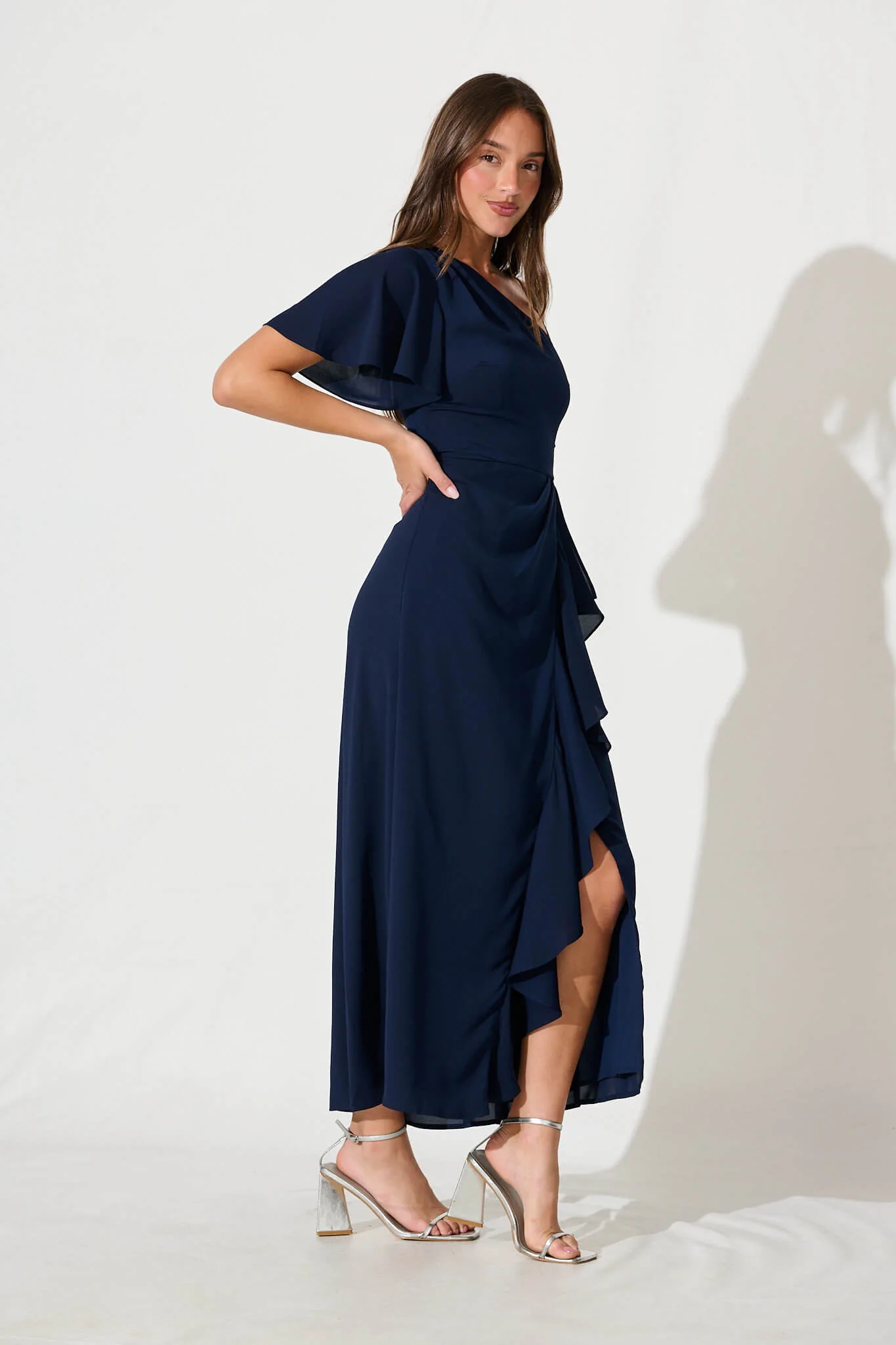 Avian Maxi Dress In Navy - Image 9