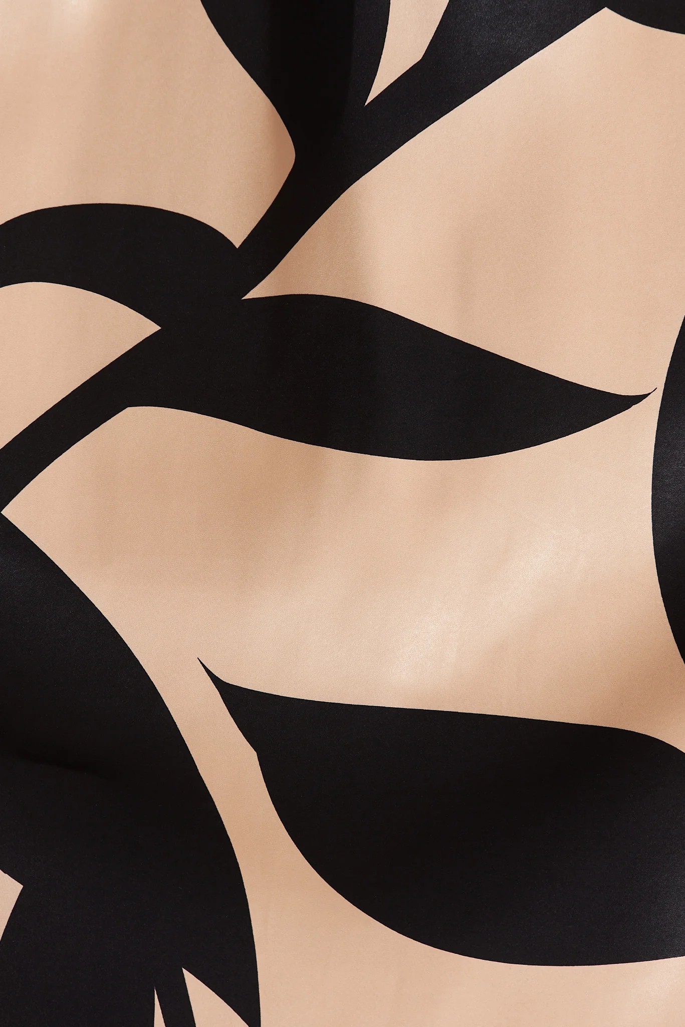 Bernadette One Shoulder Midi Dress In Brown With Black Print Satin - Image 11