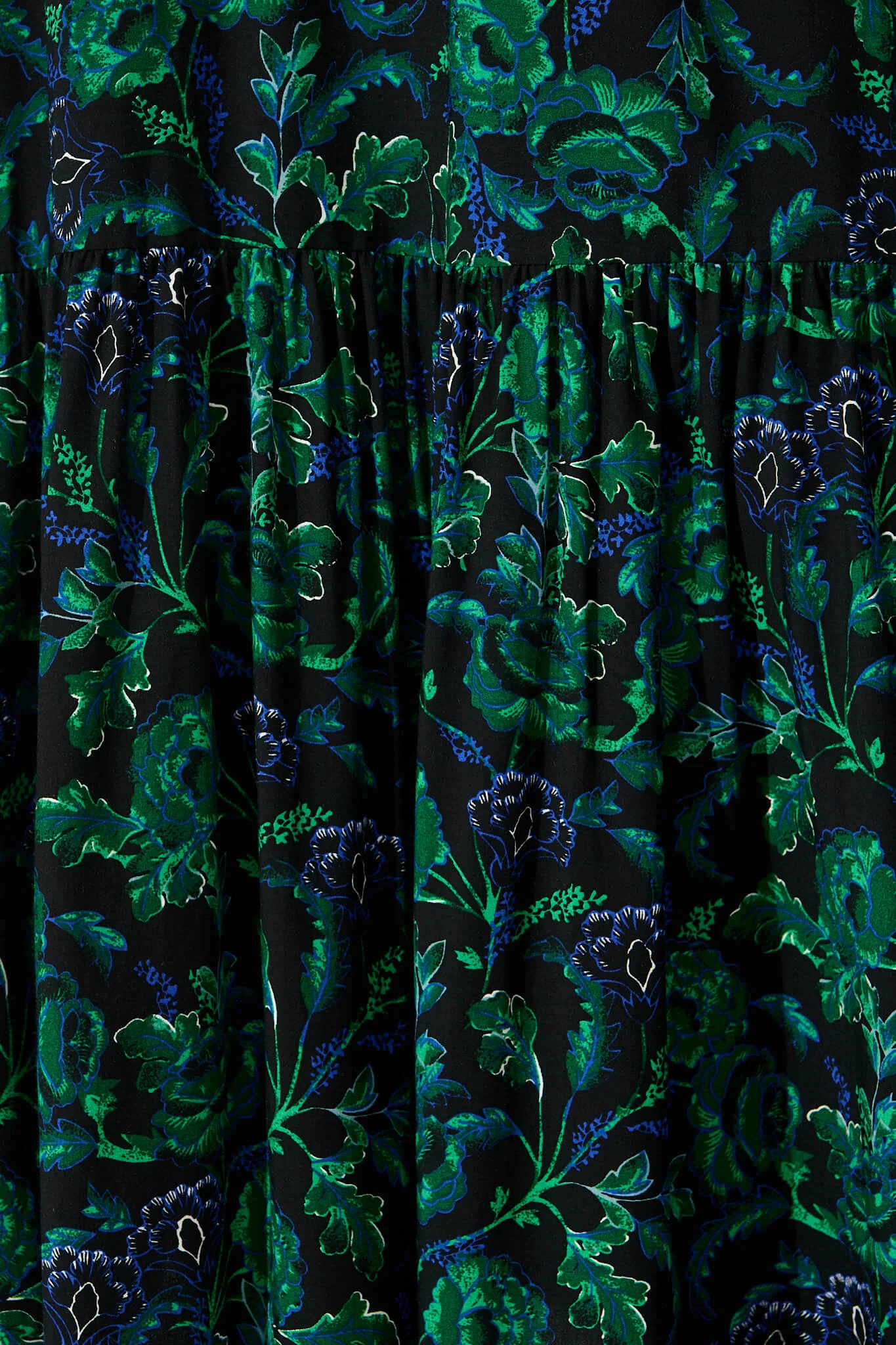 Bilboa Maxi Skirt in Emerald with Green and Blue Floral - Image 6