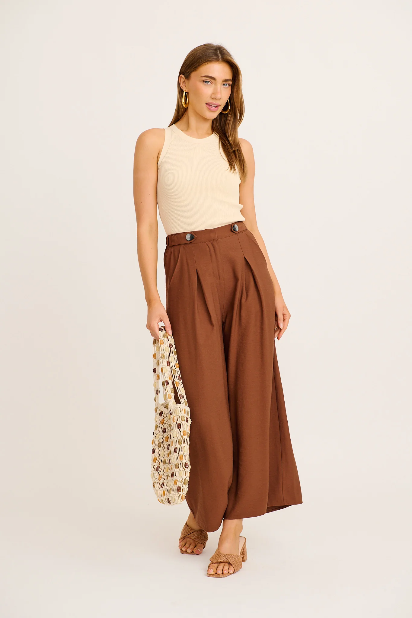 Blissfully Pant in Chocolate Linen Blend - Image 4