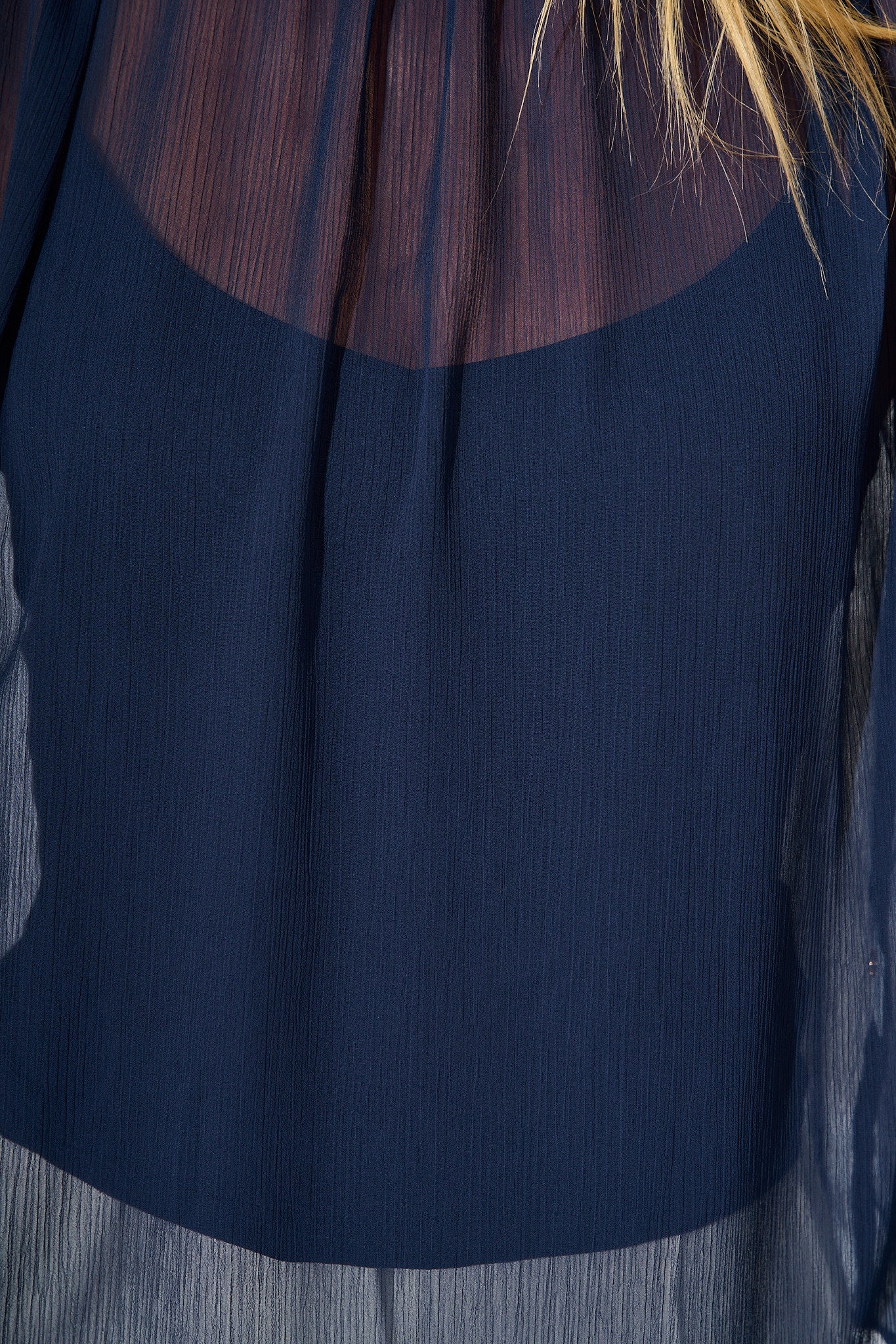 Boardroom Belle Top in Navy Chiffon - Image 6