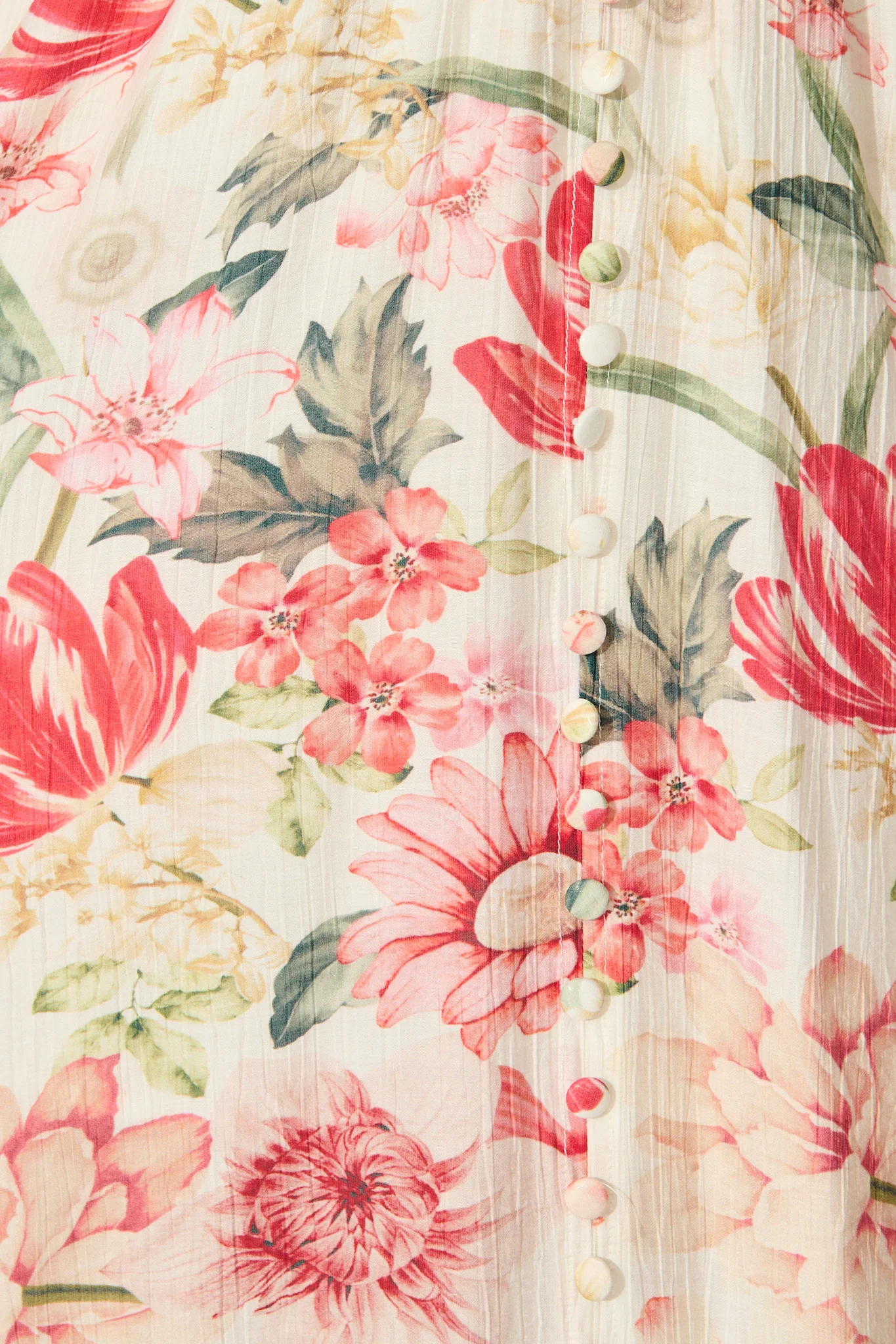 Botanical Romance Maxi Dress in Cream with Multi Floral - Image 6