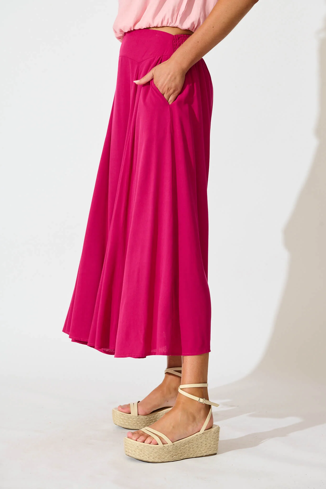 Brandsy Maxi Skirt Fuchsia - Image 2