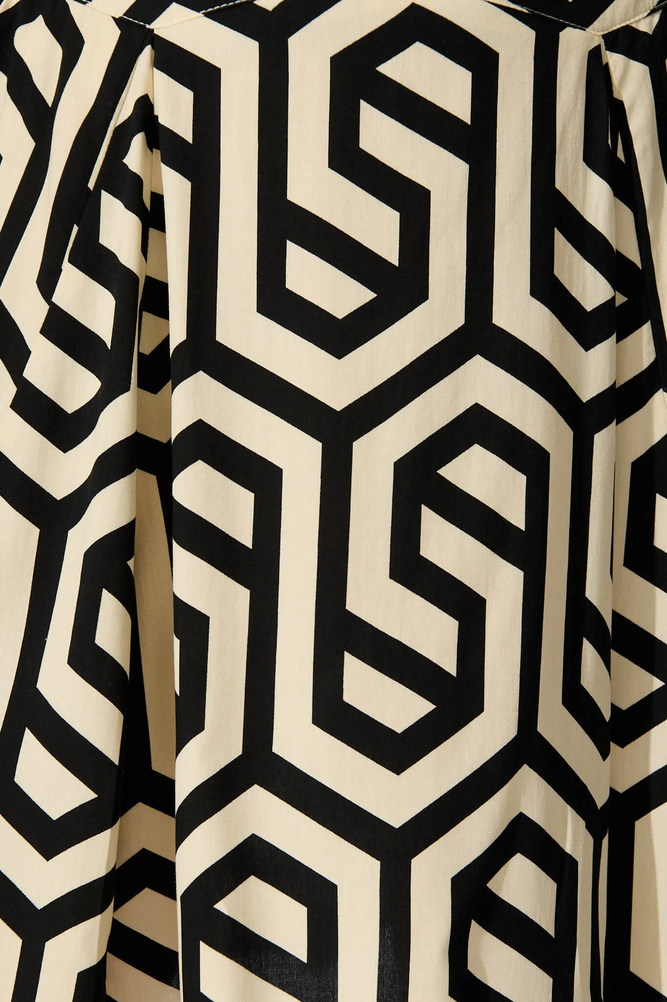 Brandy Skirt In Cream With Black Geometric Print - Image 6