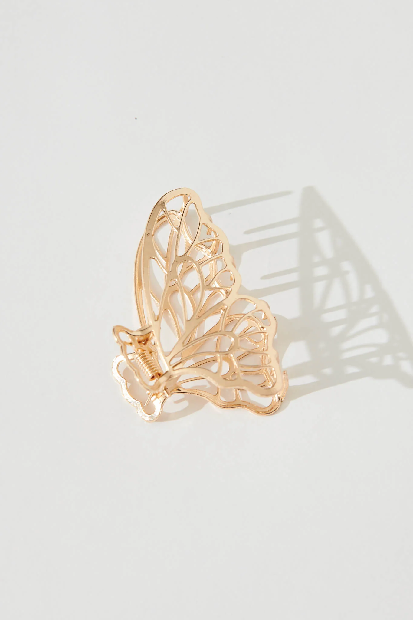Butterfly Metal Hair Claw In Gold - Image 2