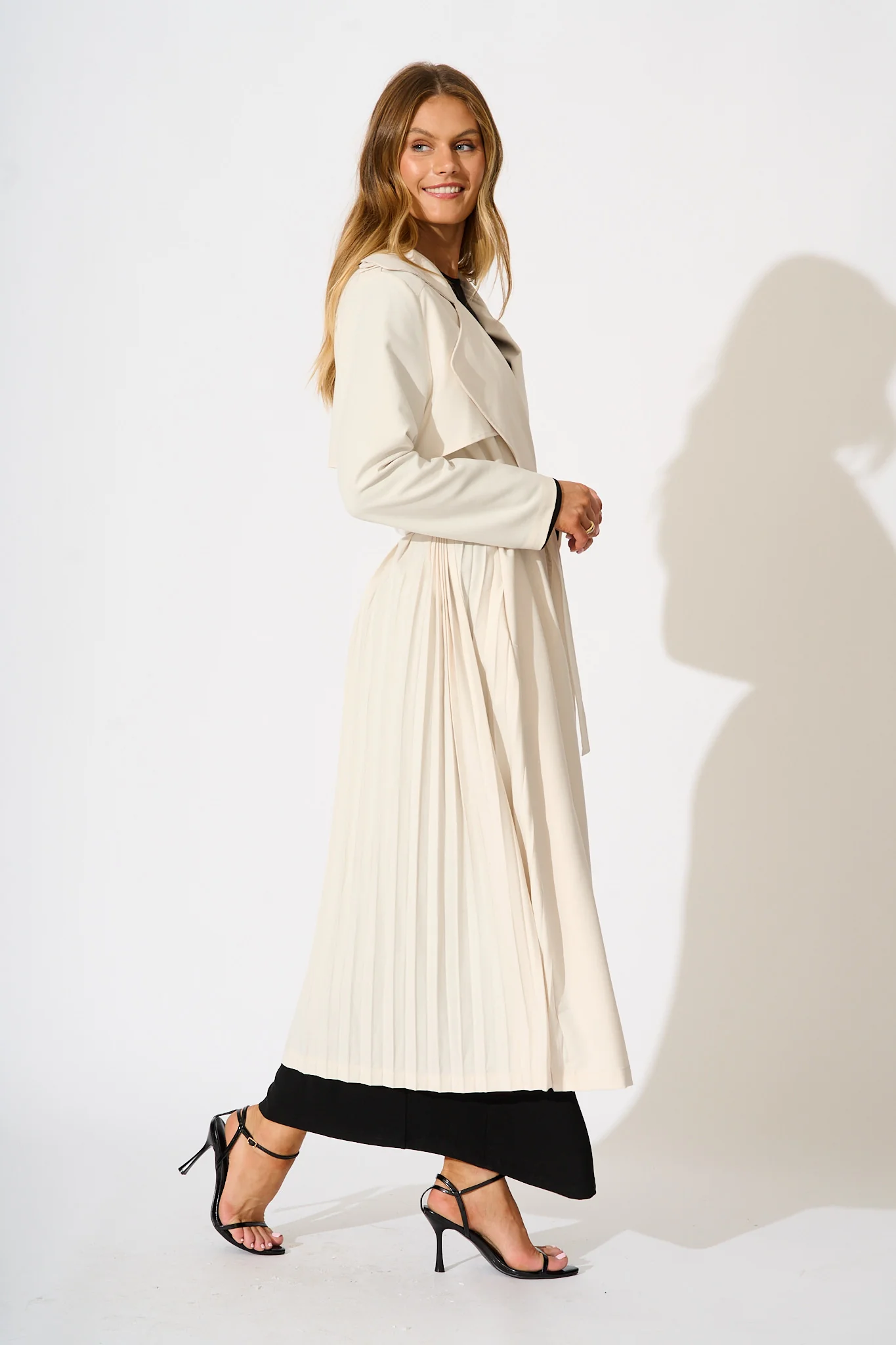 Captivating Trench Coat in Beige - Image 9