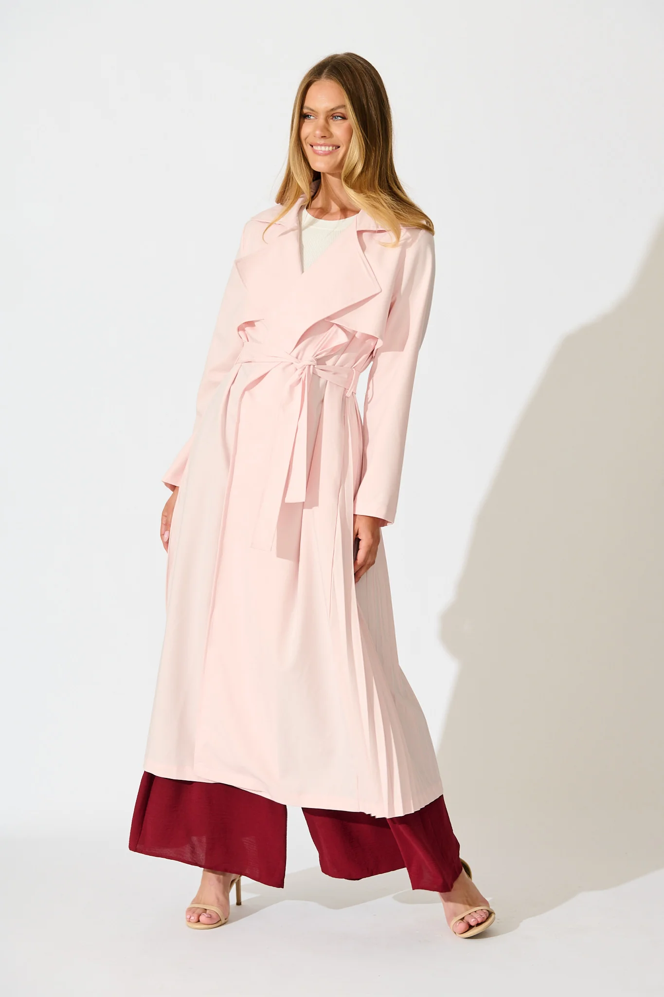 Captivating Trench Coat in Blush - Image 2