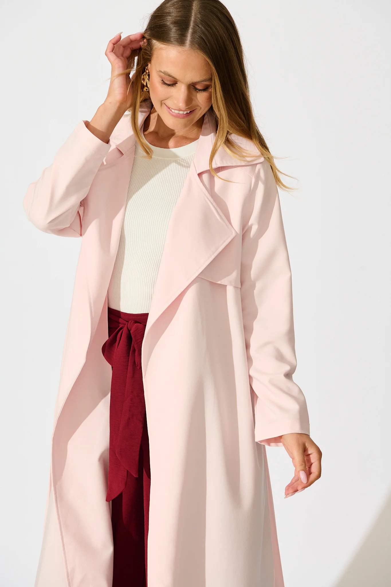 Captivating Trench Coat in Blush - Image 6