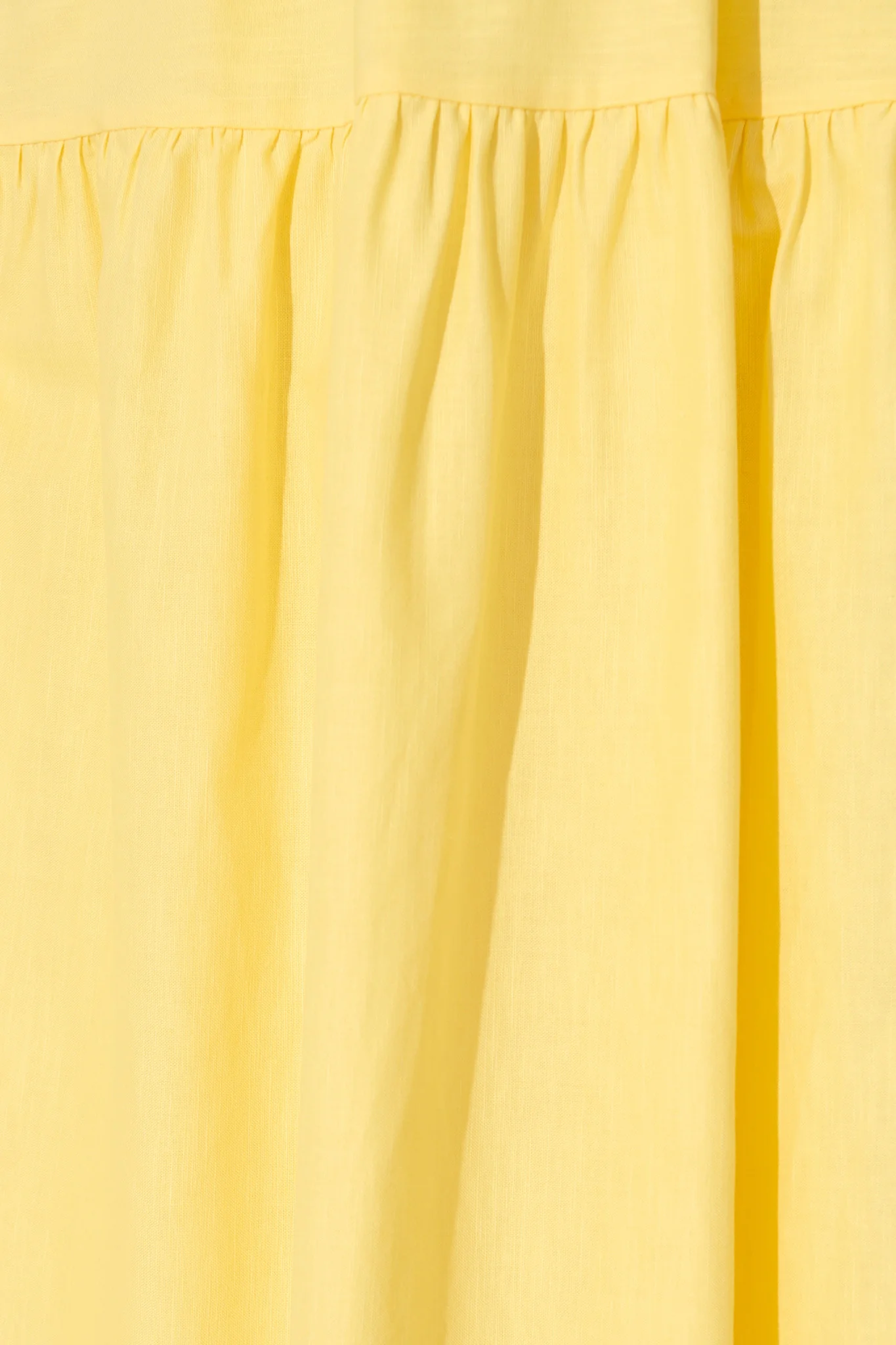Caribbean Midi Dress In Butter Yellow Cotton Linen - Image 11