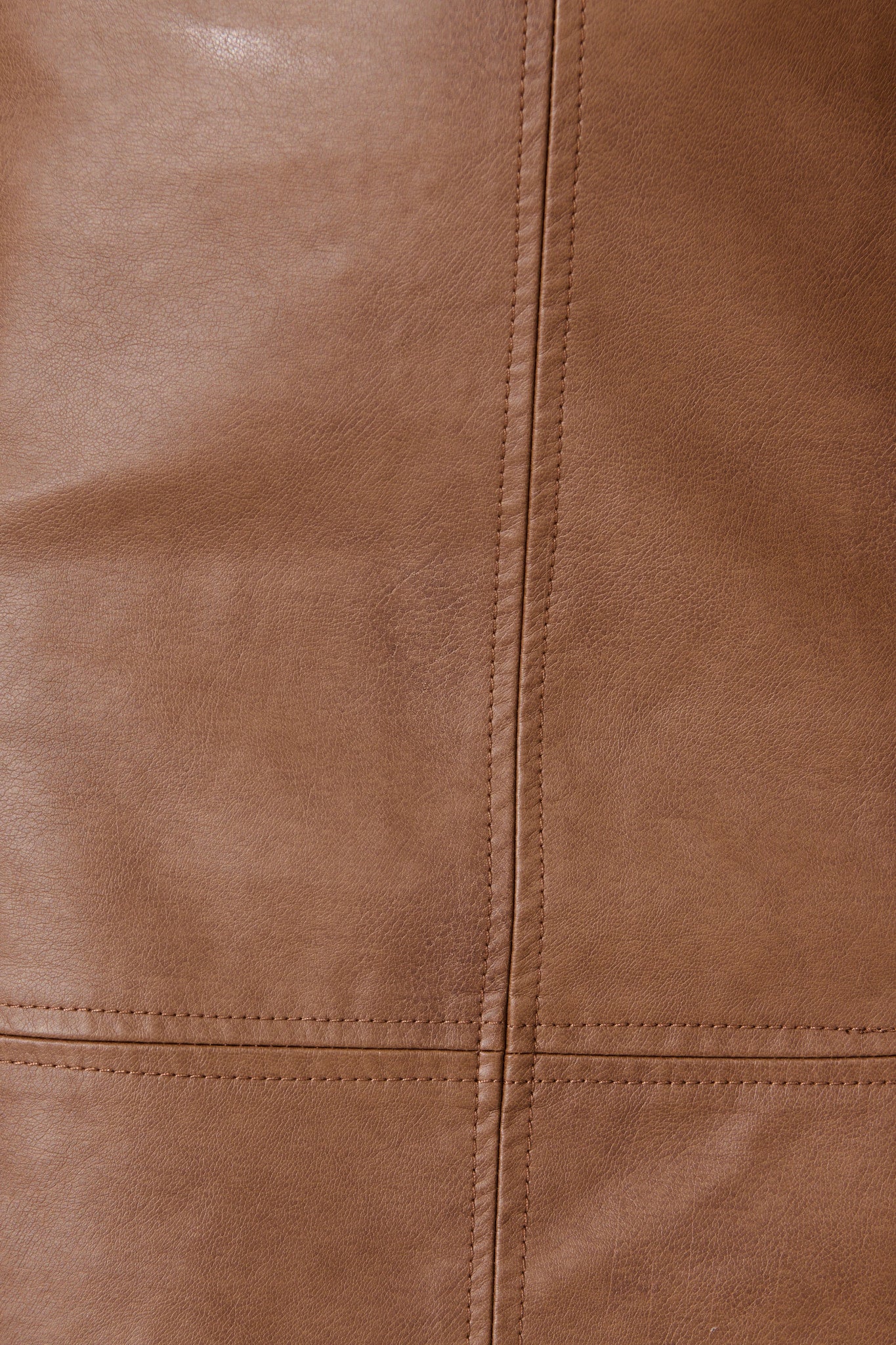 Carla Leatherette Skirt in Tan - Image 6