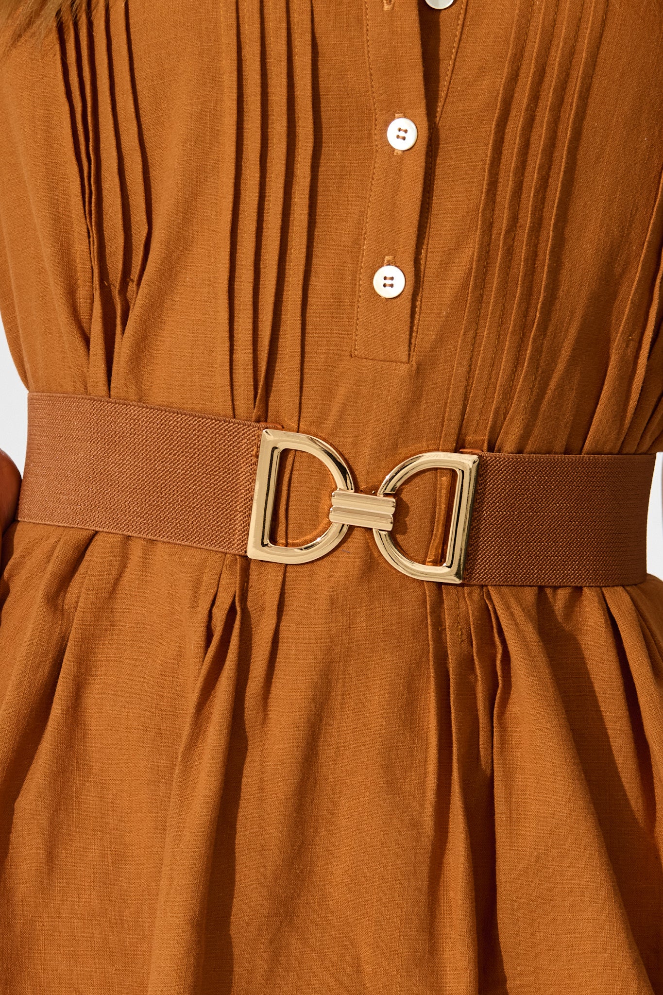 Carrie Belt in Brown Stretch - Image 3