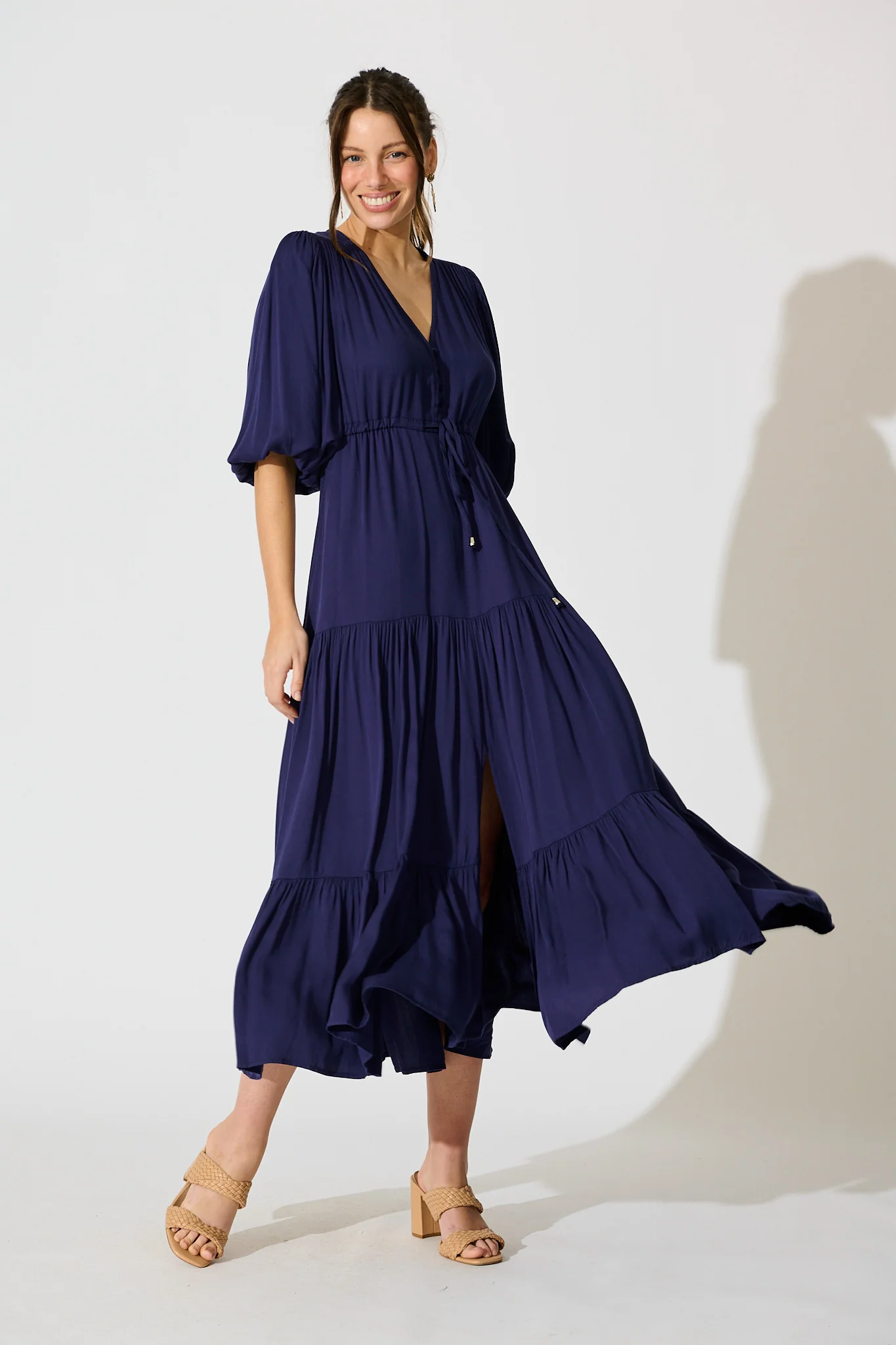 Carwen Maxi Dress in Navy