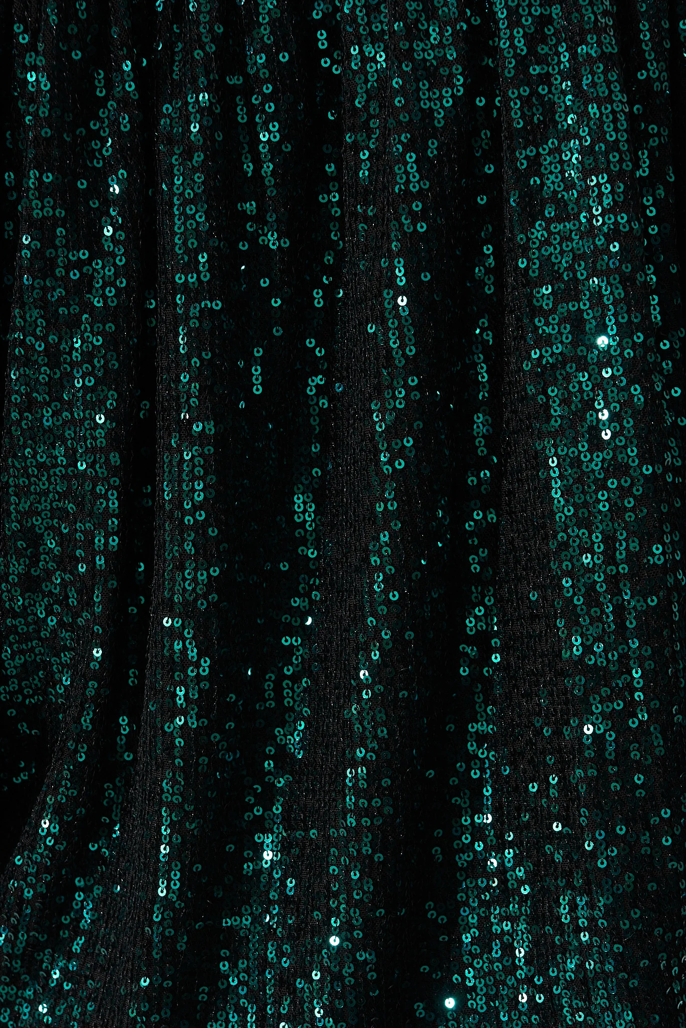 Celebration Sequin Mock Wrap Top In Green - Image 6