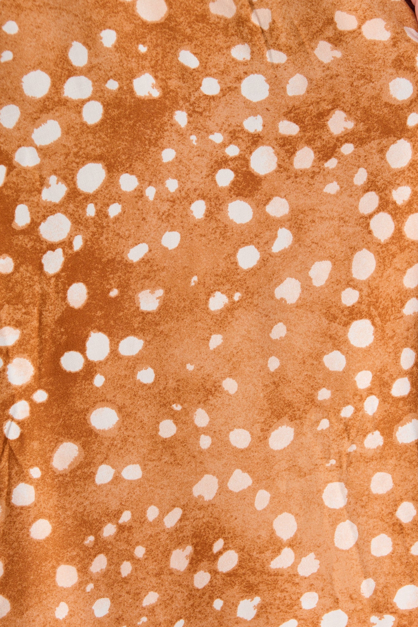 Chrishelle Maxi Shirt Dress in Tan with Cream Spot - Image 6