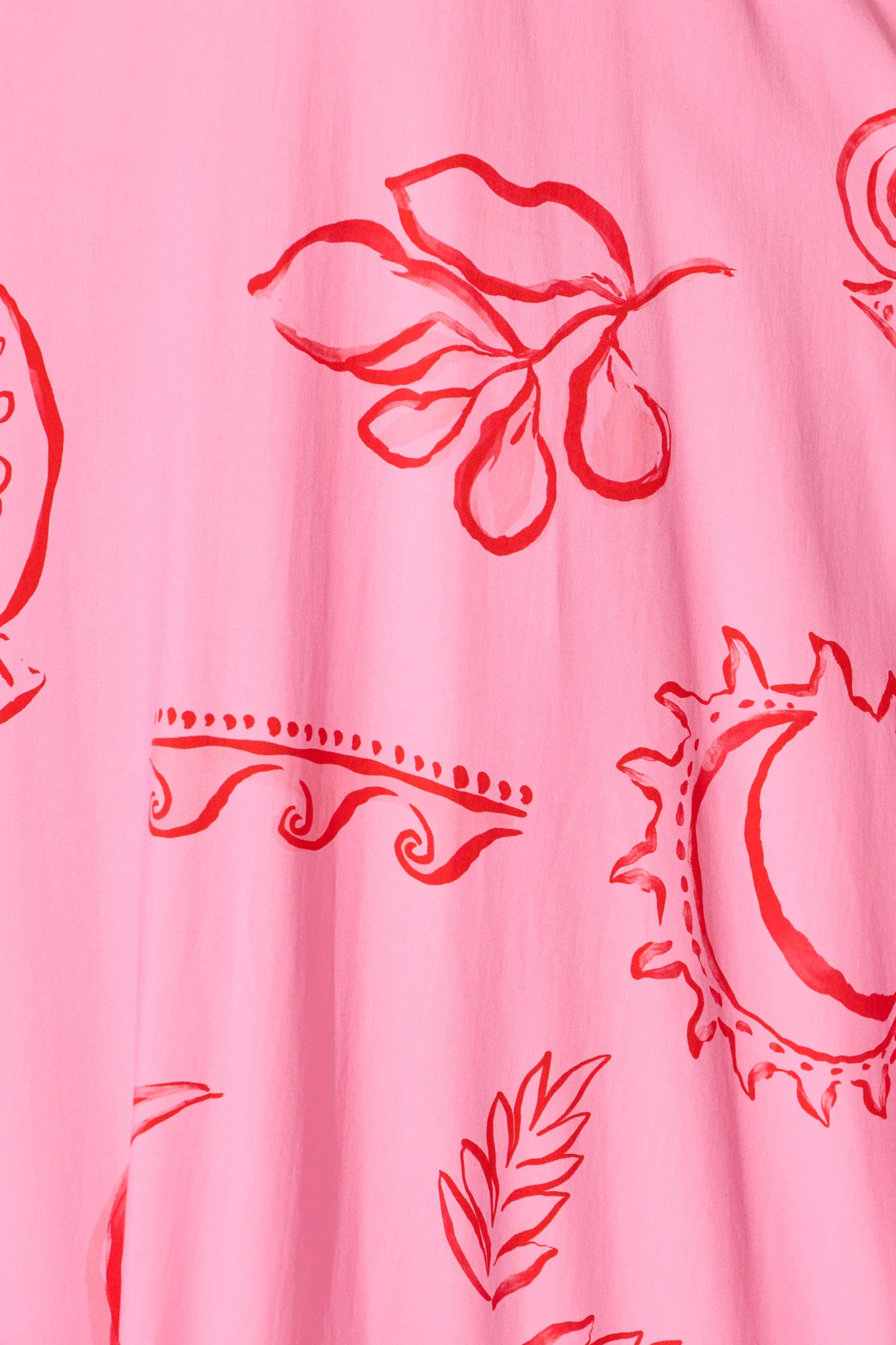 Ciniza Maxi Dress in Pink with Red Print - Image 6