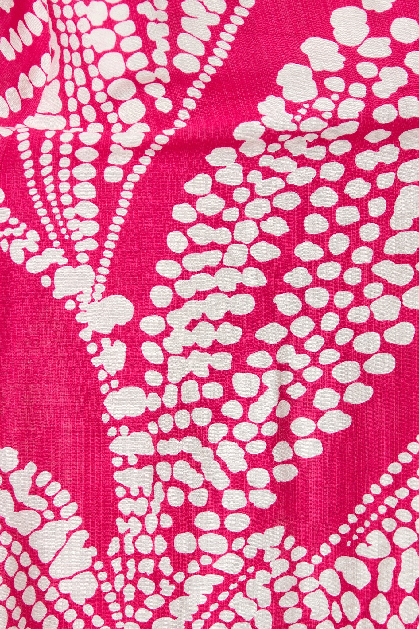 Clara Maxi Shirt Dress in Magenta with White Print - Image 7