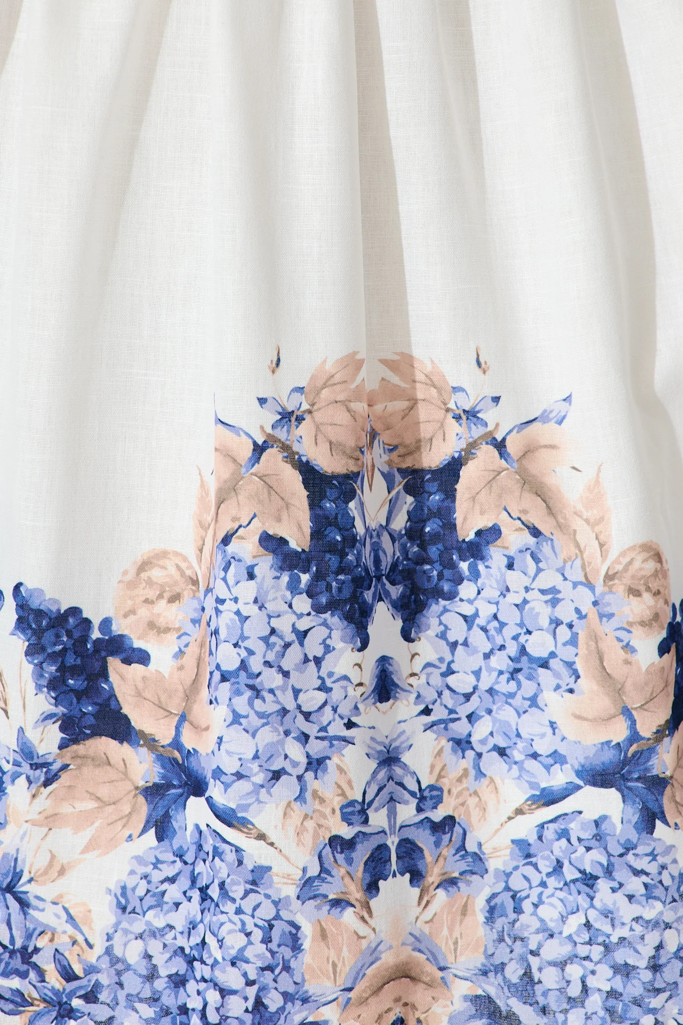 Clarion Dress in White Border Floral Linen Blend - Image 6