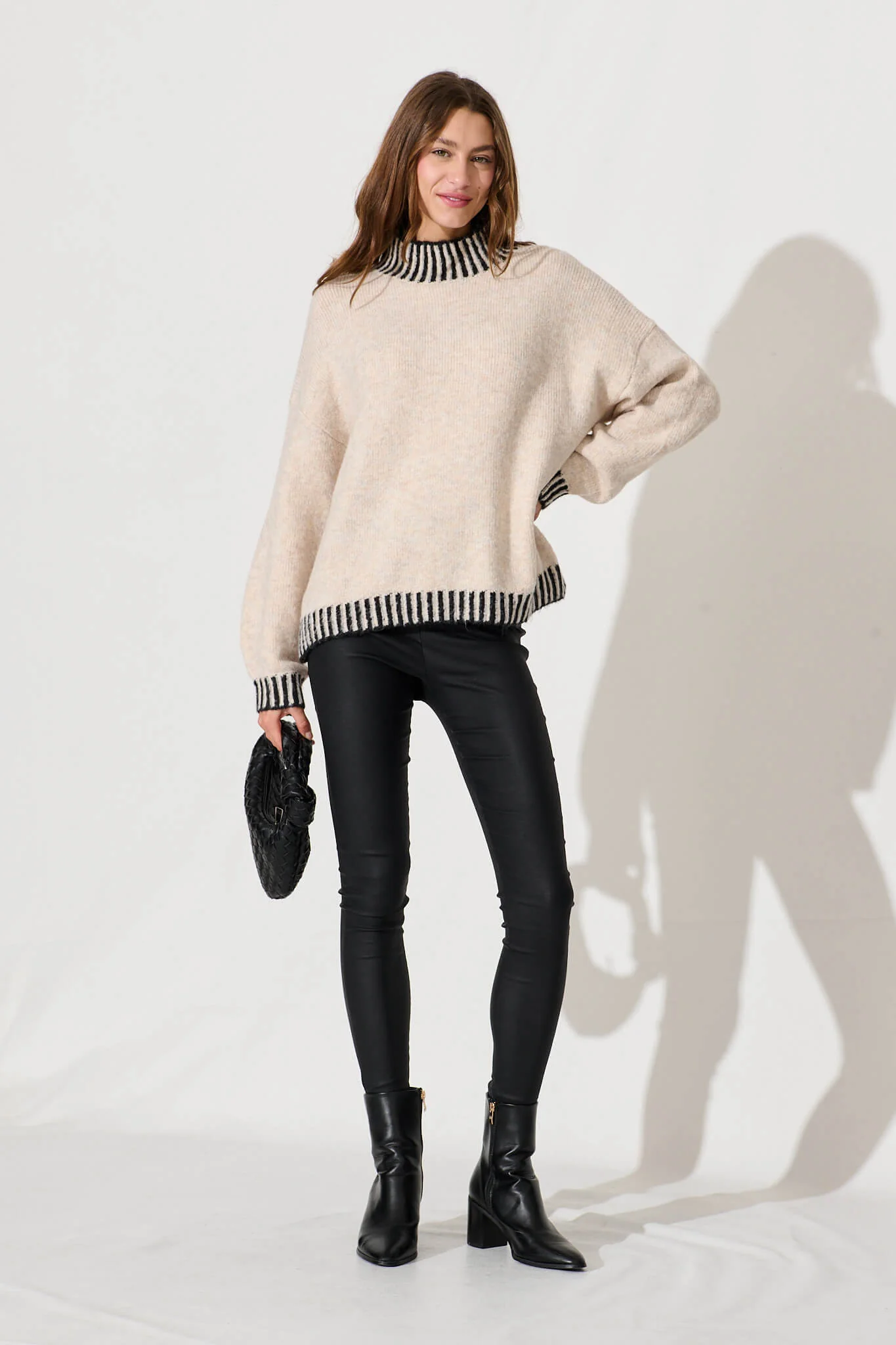 Clementine Knit In Beige Marle Wool Blend - Image 5