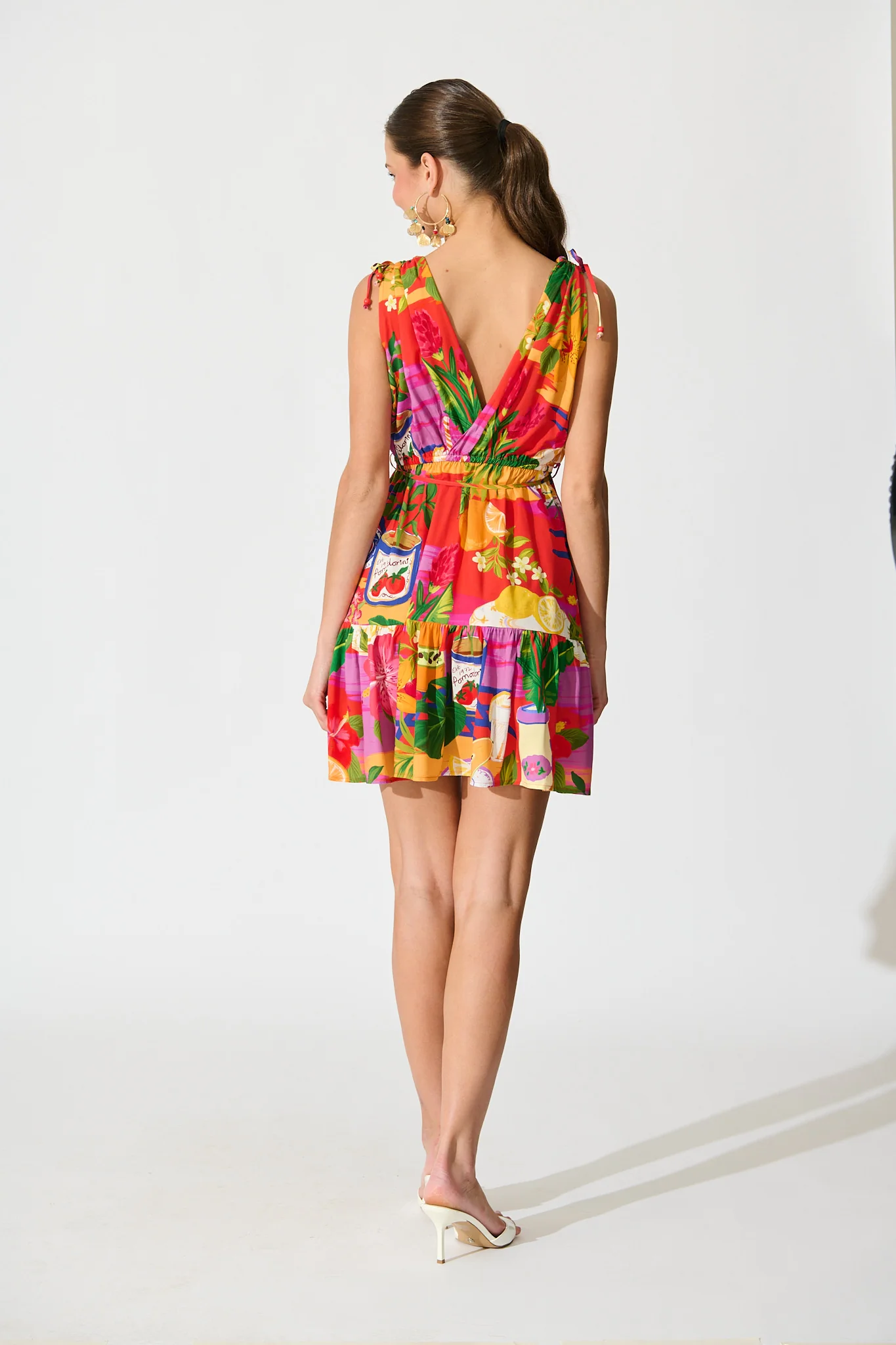 Clio Mini Dress in Purple Multi Print - Image 4