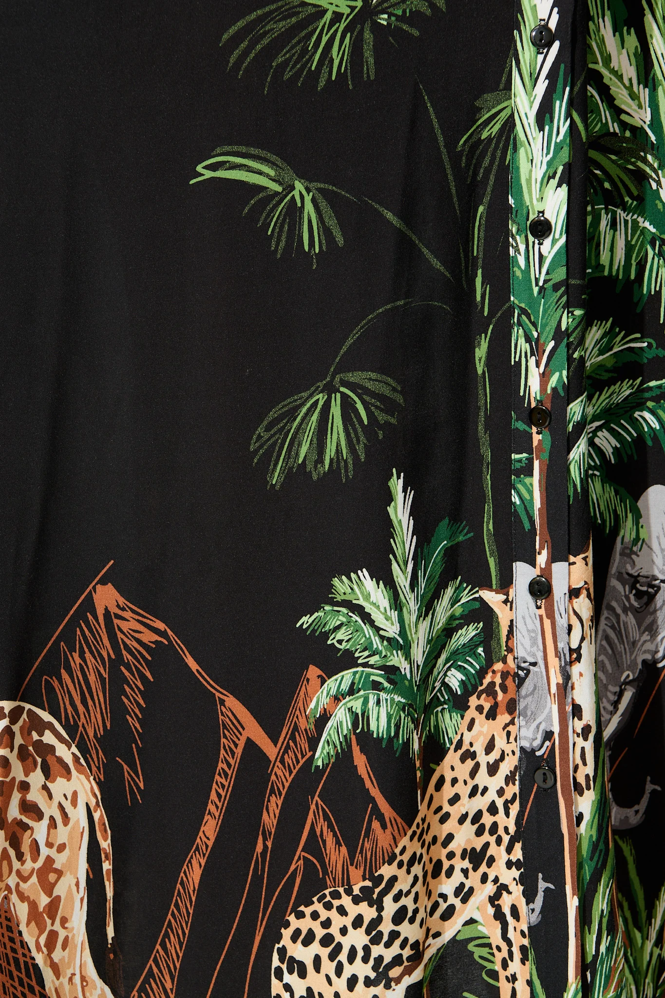 Coco Maxi Shirt Dress in Black Print - Image 6