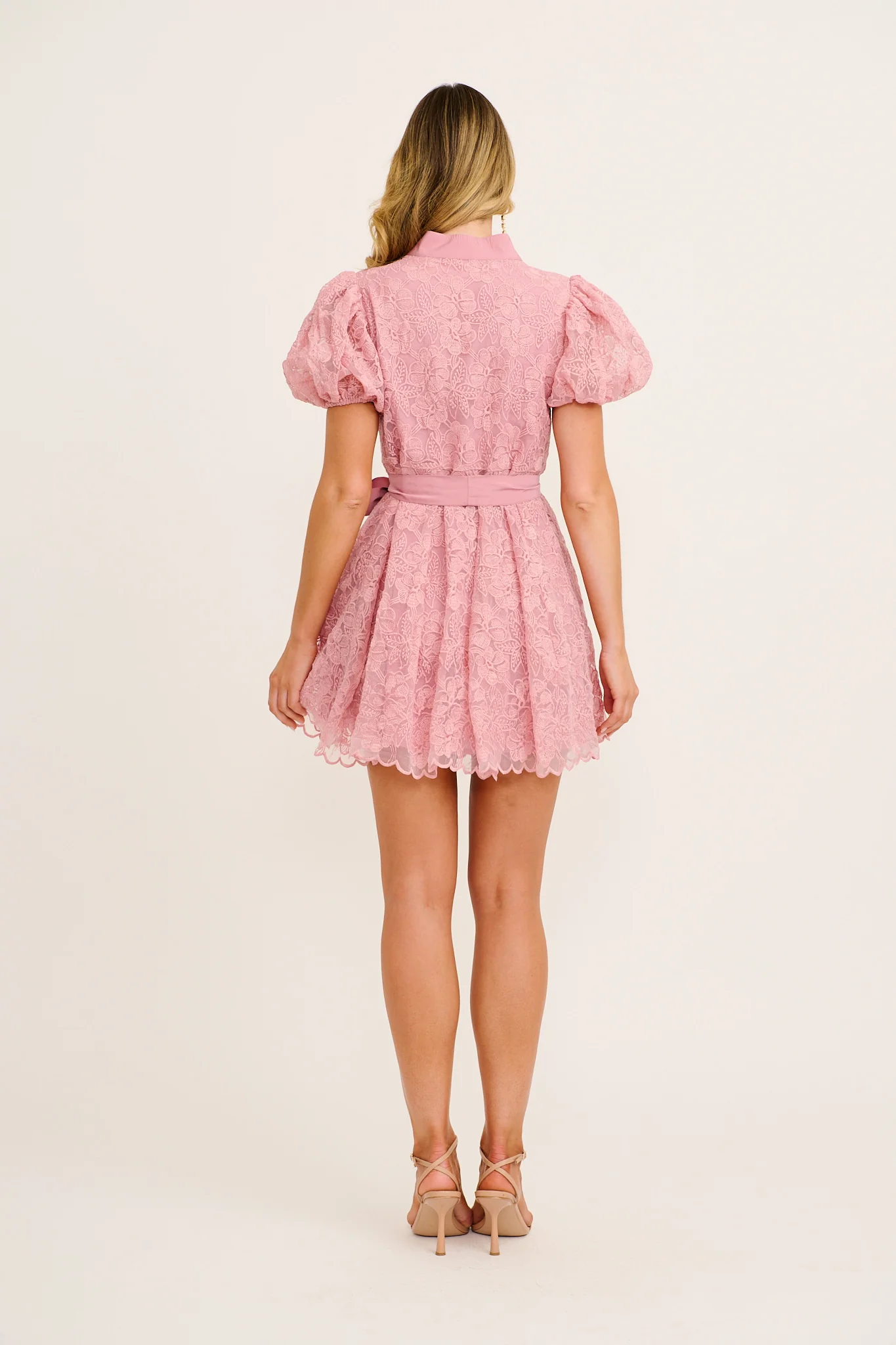 Couture Dreams Dress in Dusty Pink Lace - Image 4