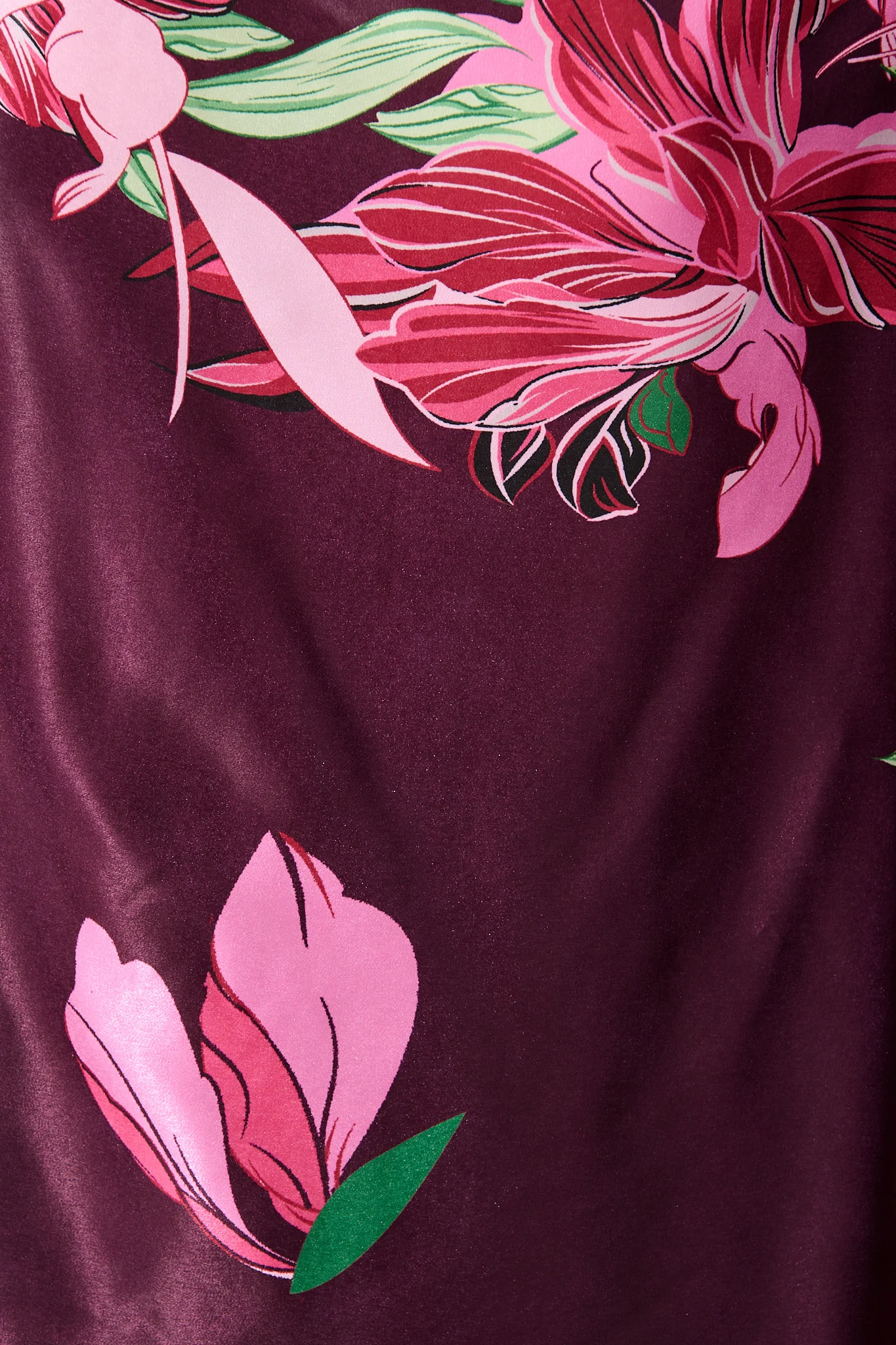 Darcy Off shoulder Top in Plum with Pink Floral Print - Image 7