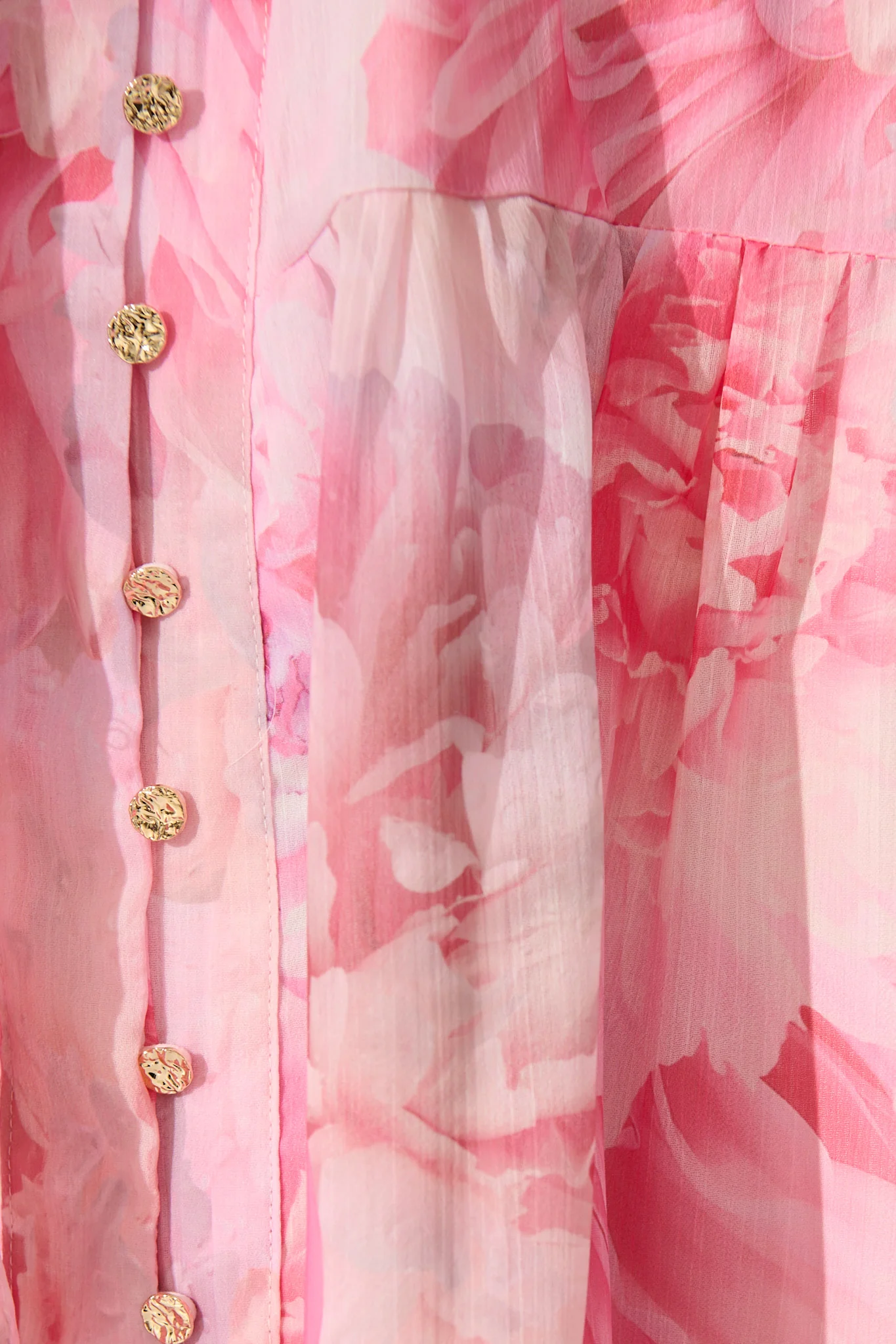 Dawnfall Dress in Pink Floral Chiffon - Image 6