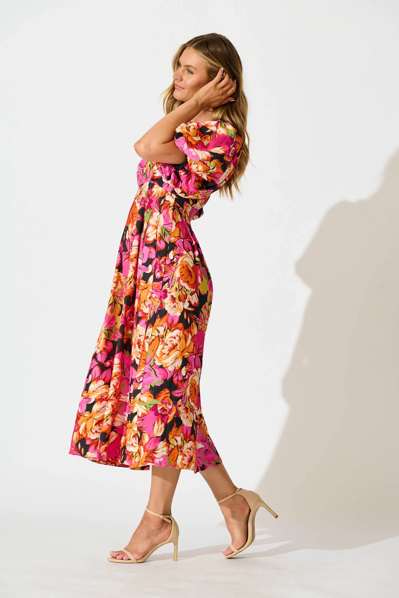 Daydreamer Midi Dress In Multi Floral - Image 3