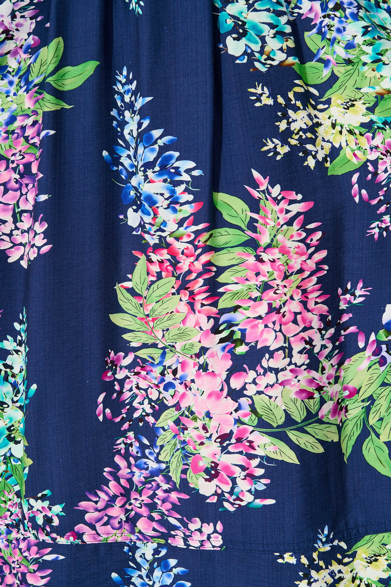 Daydreamer Midi Dress in Navy Wisteria Print - Image 6