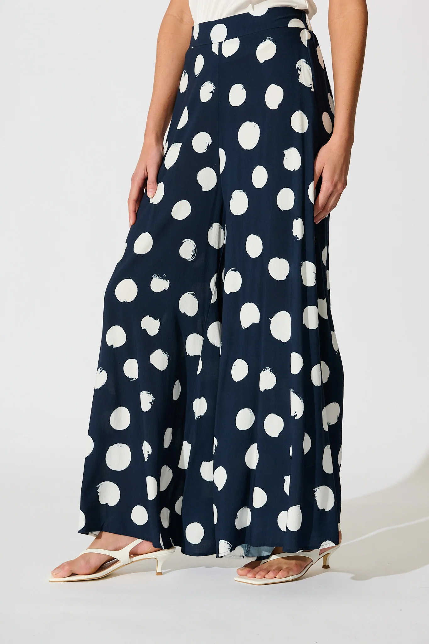Denver Pant in Navy with White Spot - Image 2