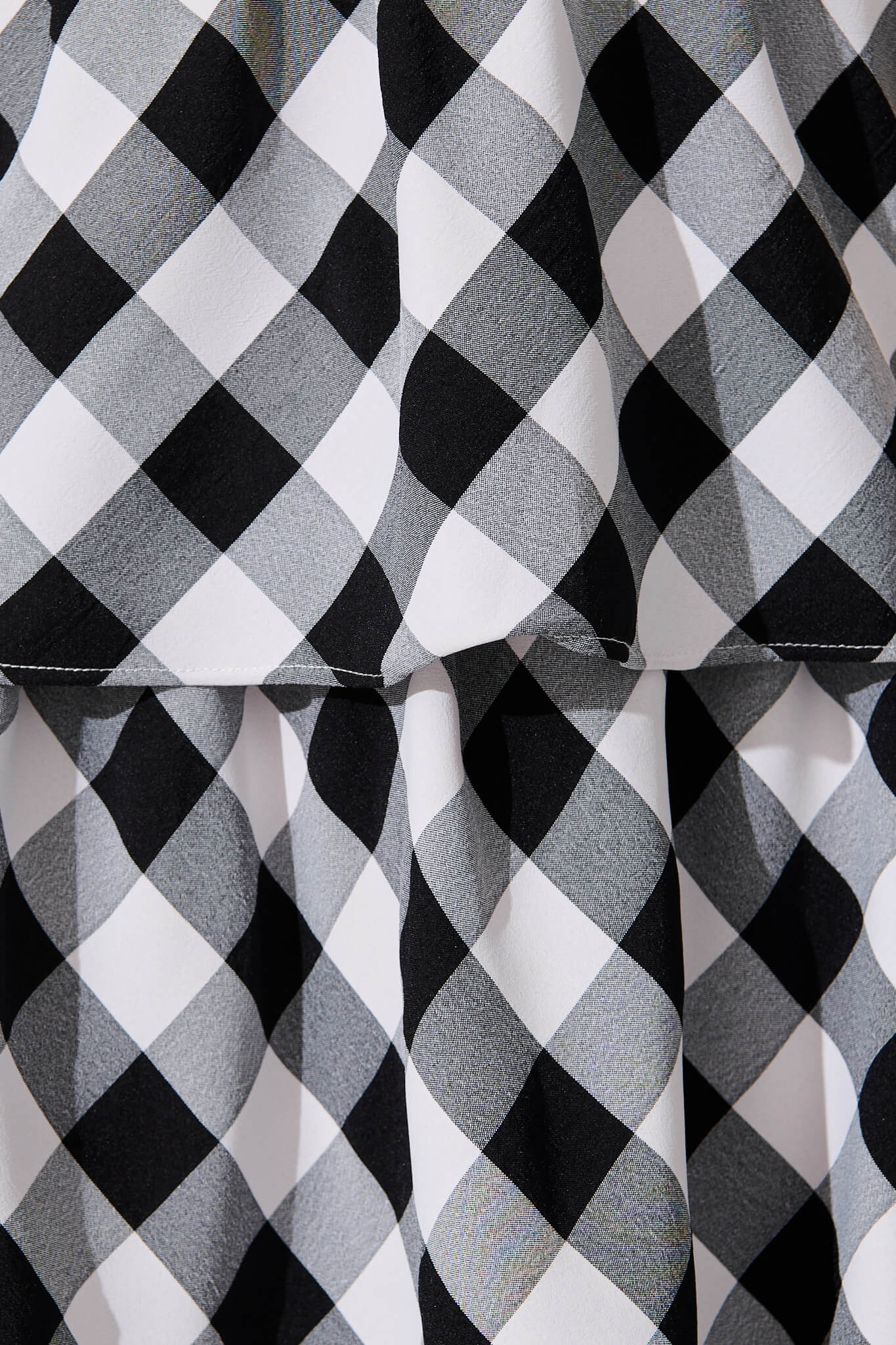 Dolson Halter Neck Midi Dress in Black and White Gingham - Image 6