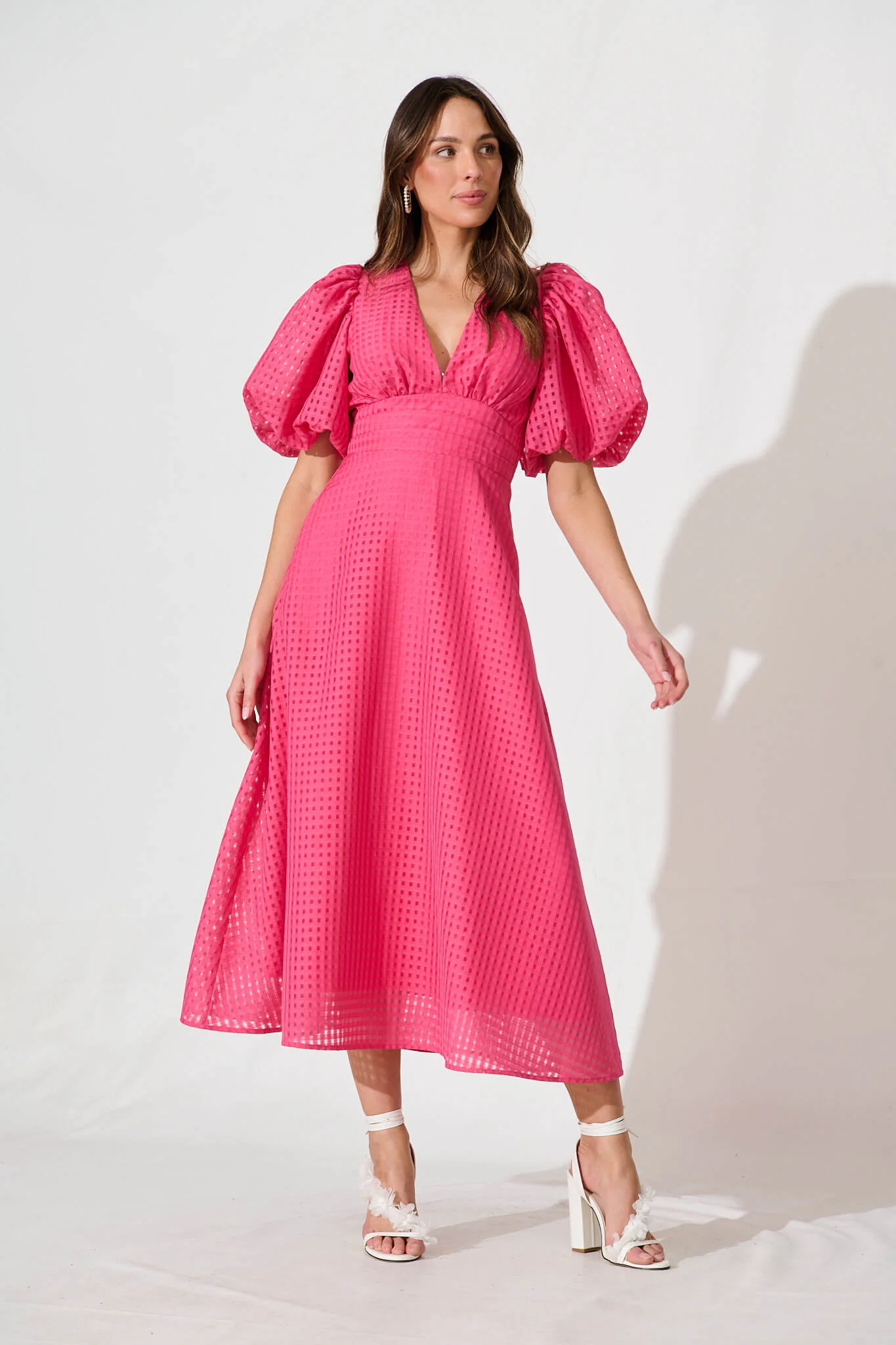 Duchess Maxi Dress In Pink Organza