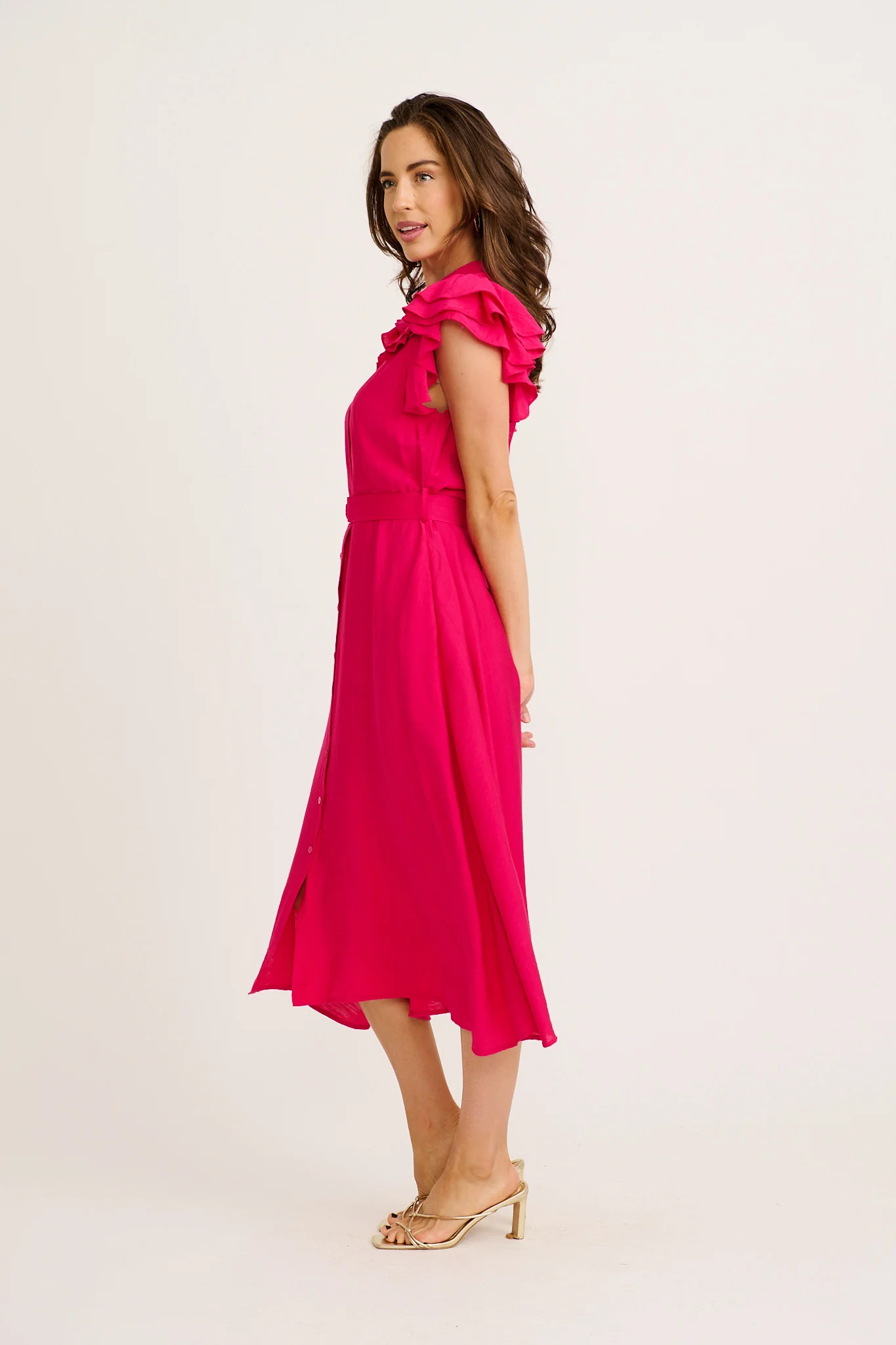 Dusk Desire Midi Dress in Pink - Image 8